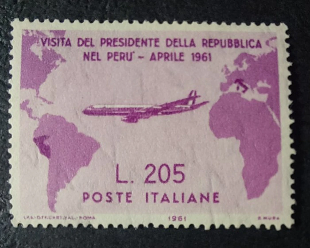 Italy 1961 - Gronchi Rosa 205 lire, perfect and certified. - SASSONE n. 921