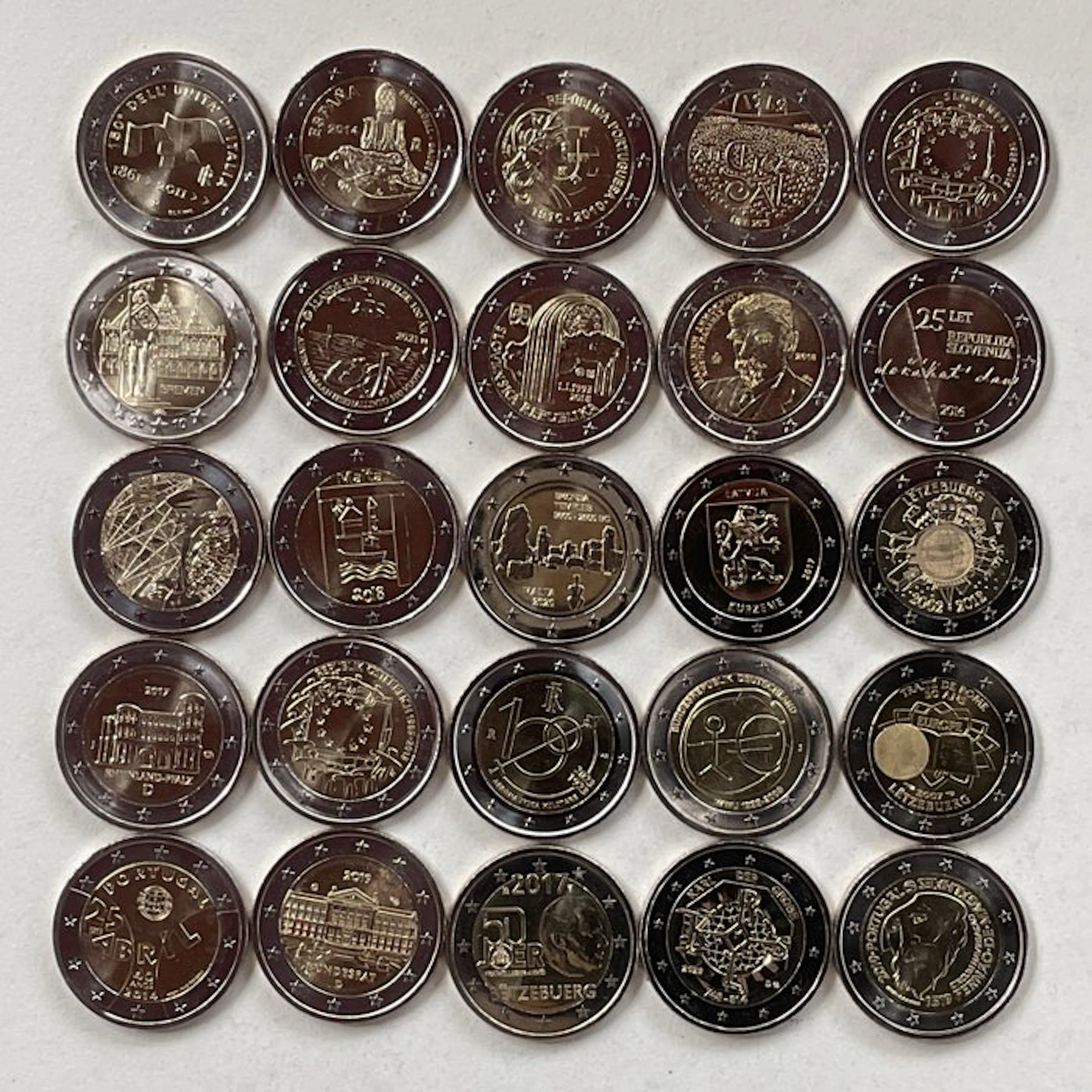 Europe. 2 Euro Various Years (25 munten) (No reserve price)