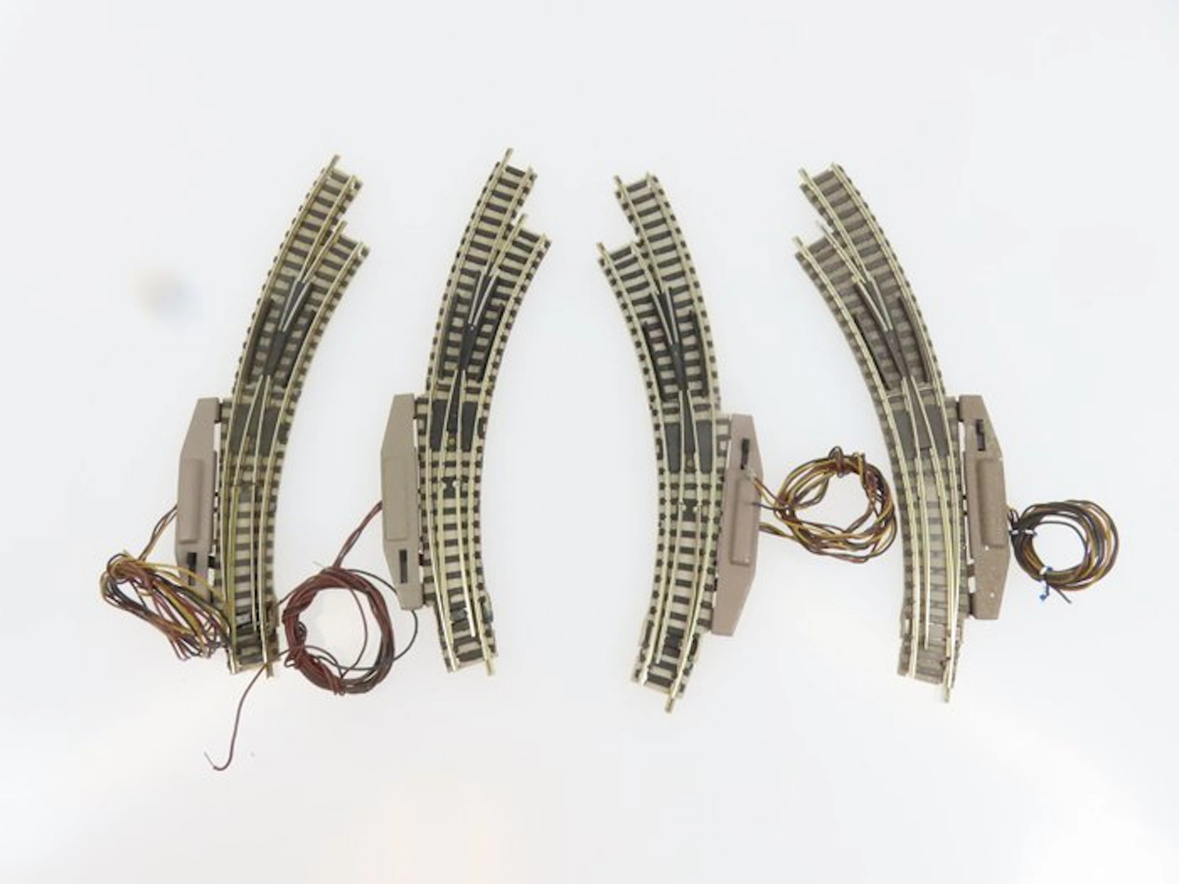 Fleischmann N - 9174/9175/64000 - Model train tracks (8) - 4× electric turnout