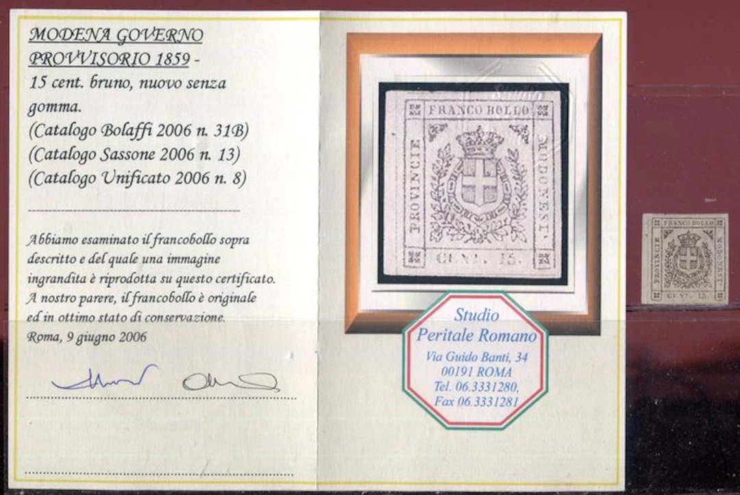 Italian Ancient States - Modena 1859 - Provisional...