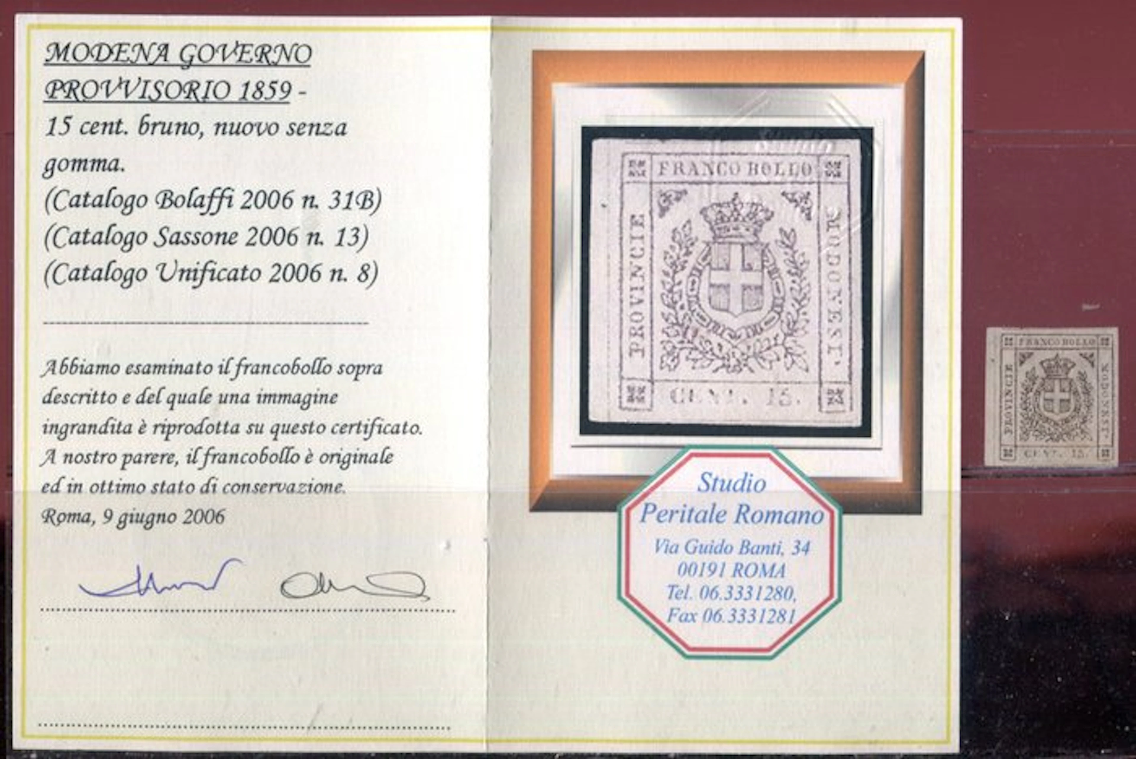 Italian Ancient States - Modena 1859 - Provisional...