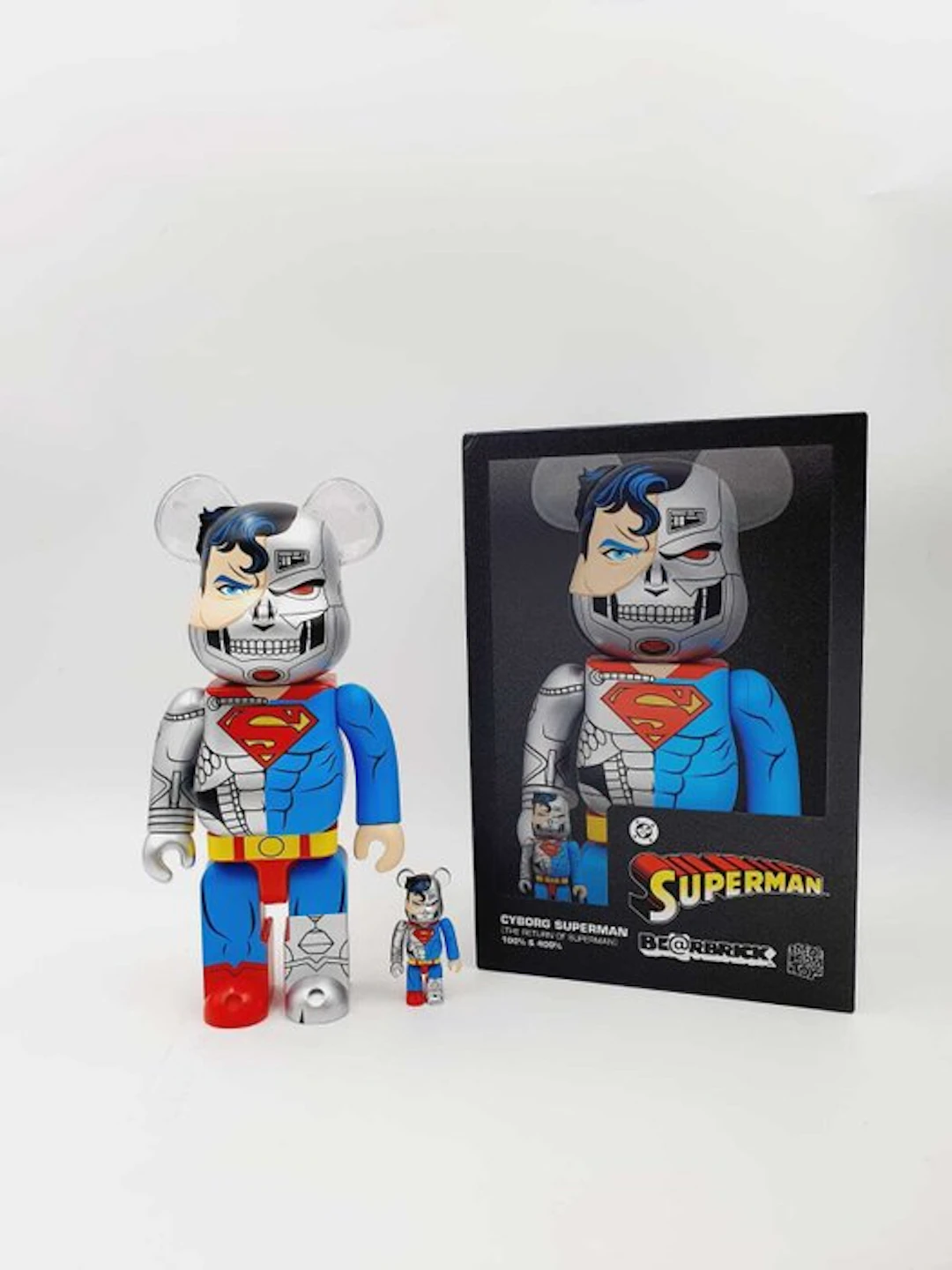 Medicom x Marvel - Be@rbrick Superman Cyborg 400% & 100% bearbrick