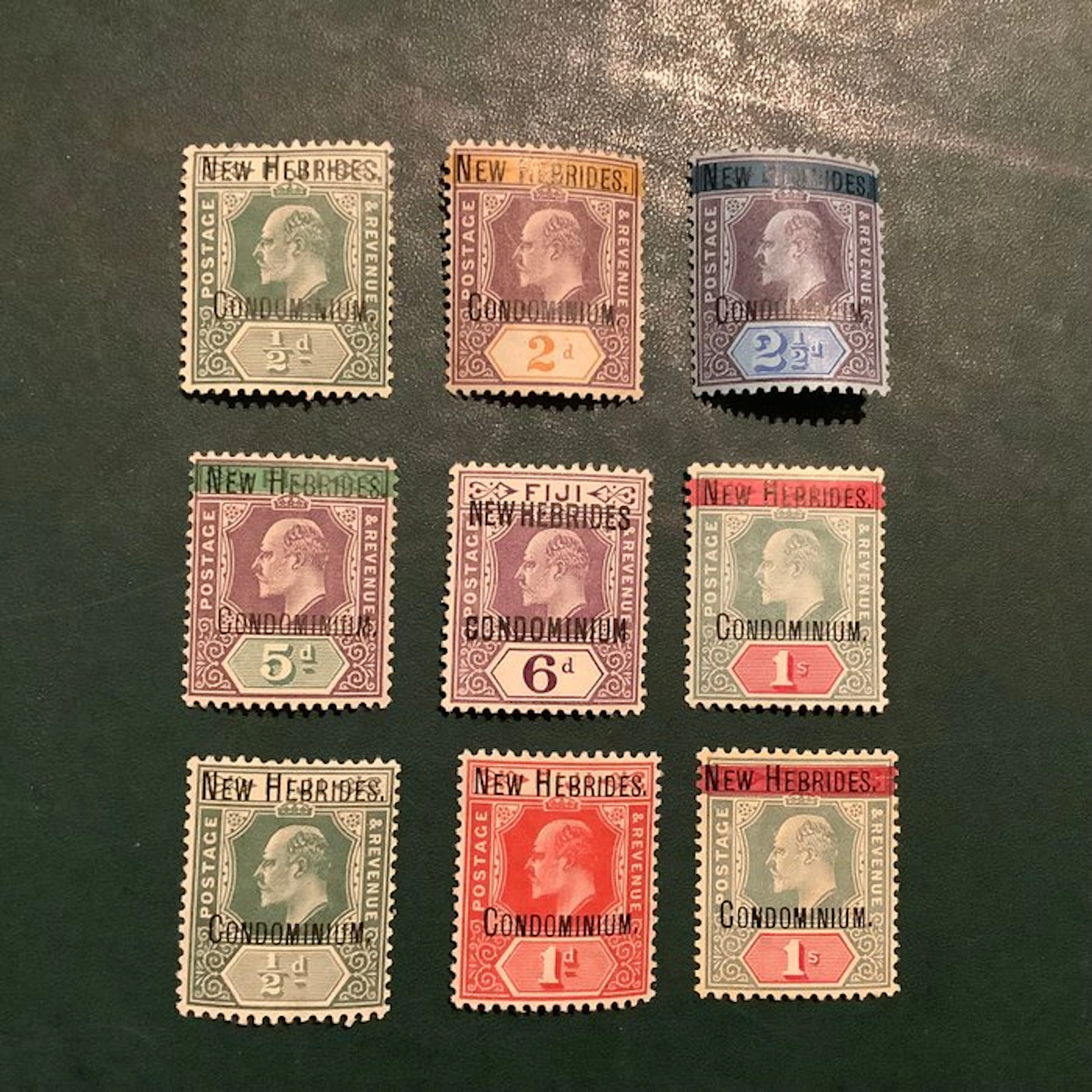 New Hebrides 1908 - Complete issue of King Edward VII - MH/MNH - Yvert 6/14