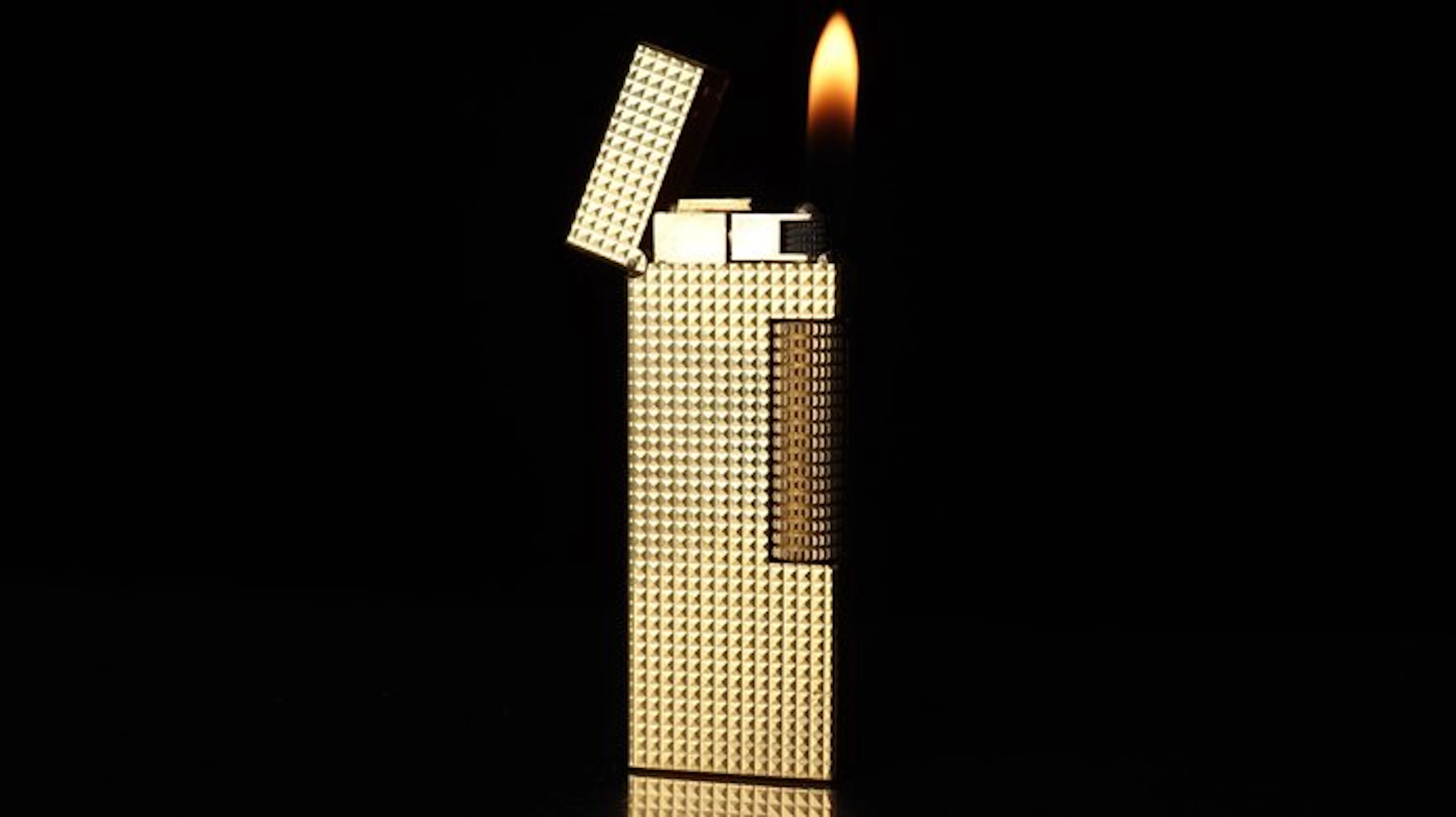 Dunhill - Hobnail Pattern Rollagas Lighter - Lighter - Gold plated