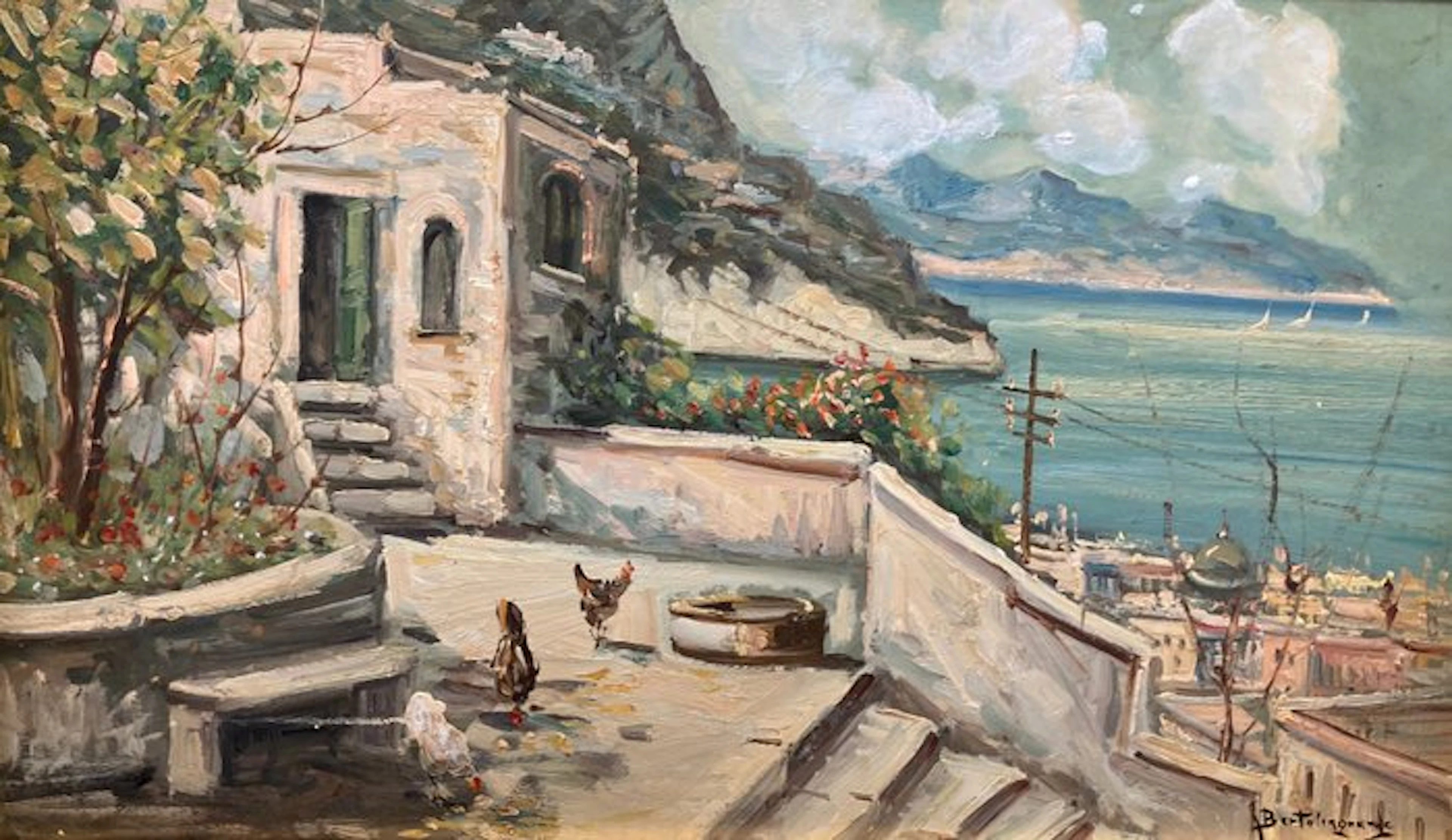Luigi Bertolingrande (1903-1977) - Veduta dal terrazzo