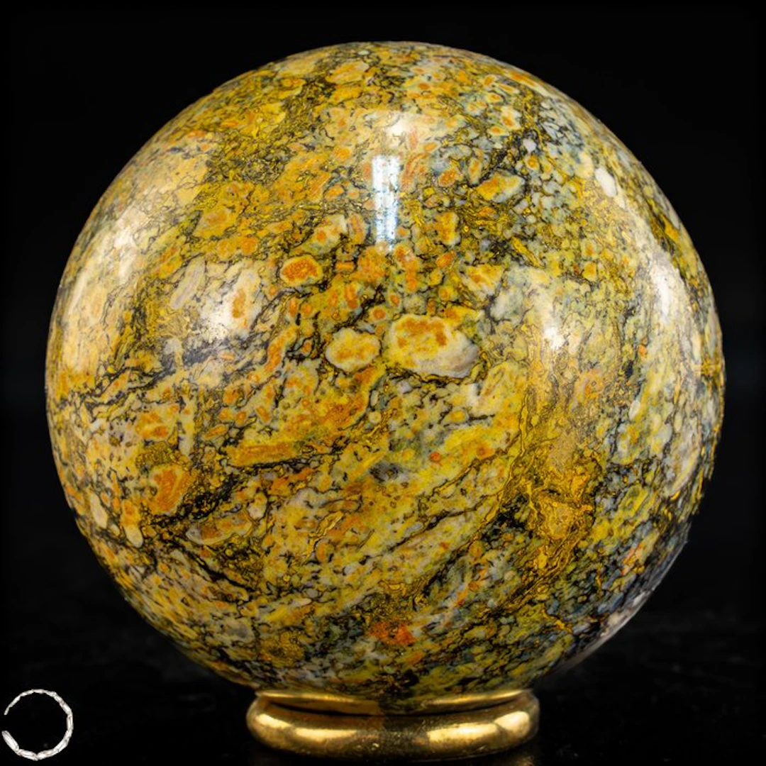 Natural Bumblebee Jasper sphere from Indonesia – glowing...