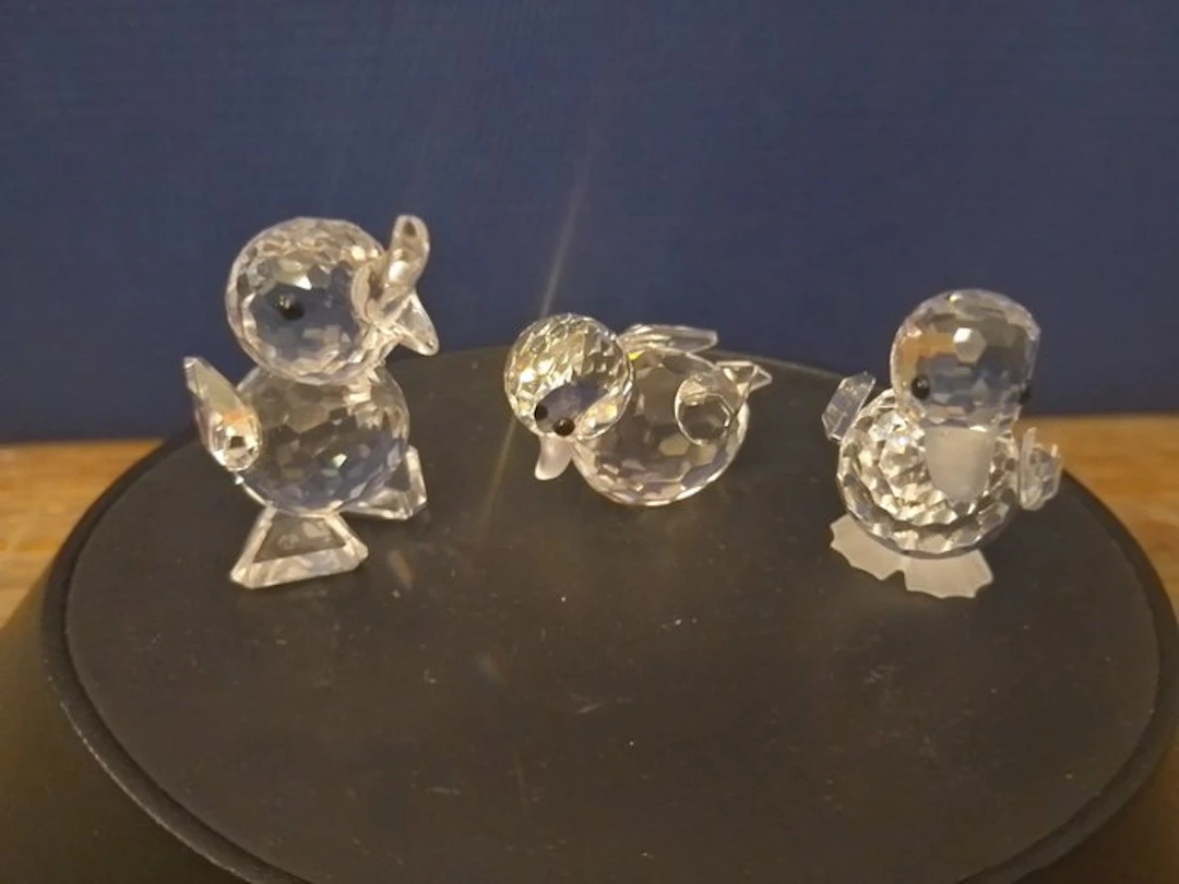 Swarovski - Figurine - Spelende eendjes - Box (3) - Crystal