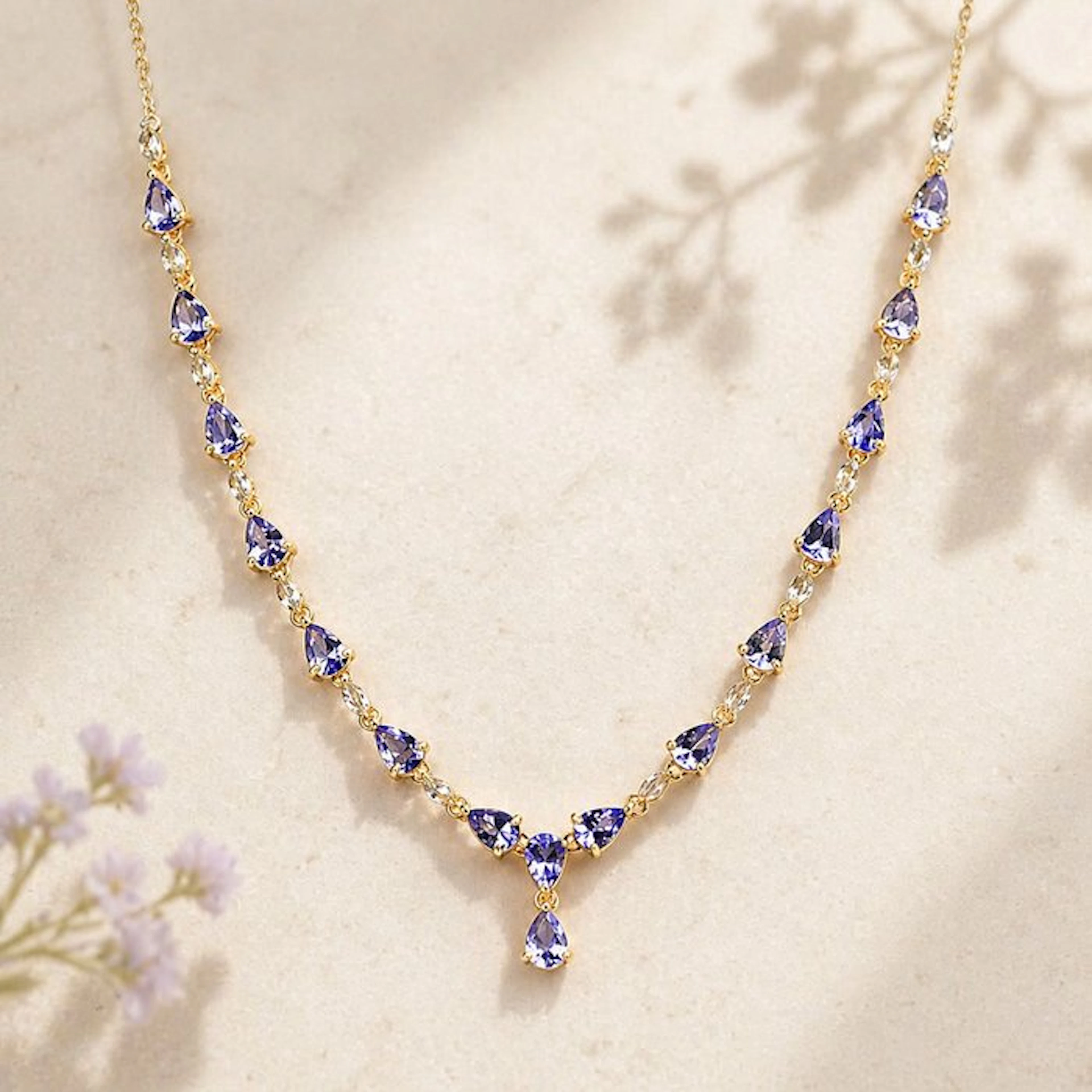 No reserve price - Necklace Silver - Mixed gemstones - Certifi