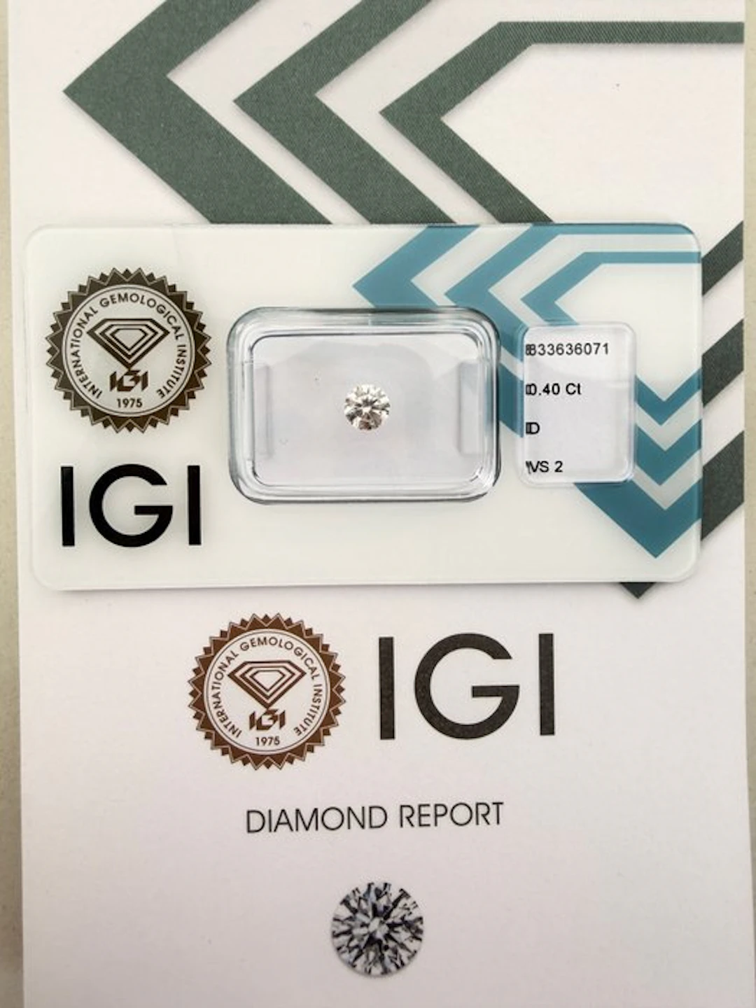 No reserve price - 1 pcs Diamond (Natural) - 0.40 ct...