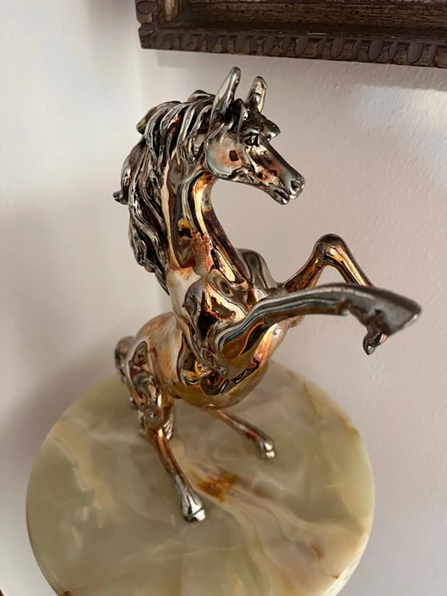 Unknown - Figure - Cavallo rampante lamina 925 - Silverplated
