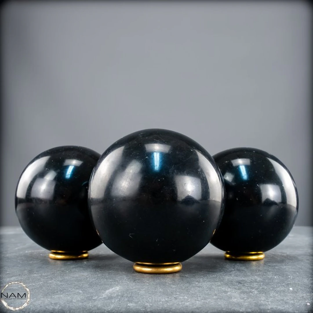 Natural Tourmaline Sphere Set from Brazil- 1985.15 g - (3)