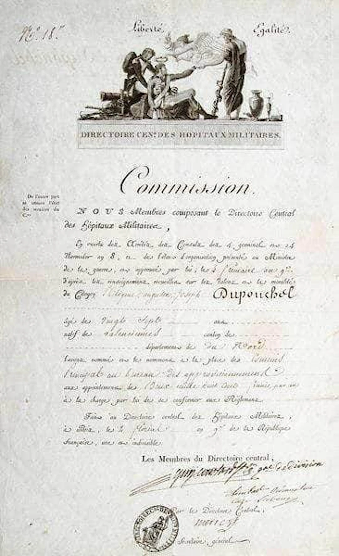 Général d'Empire Guy Coustard de Saint-Lô - Pièce Signée...