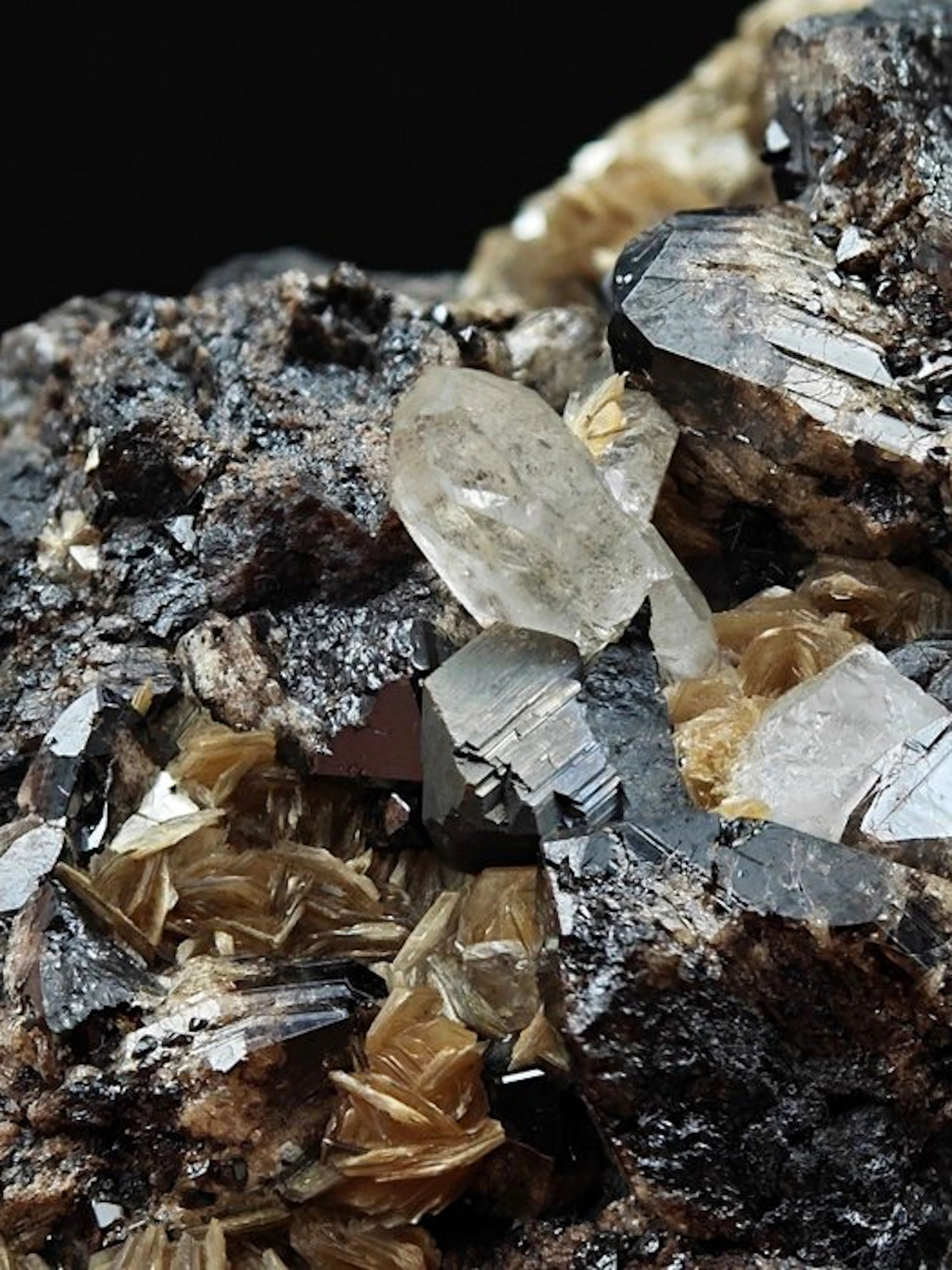 RARE LUSTROUS CASSITERITE with QUARTZ