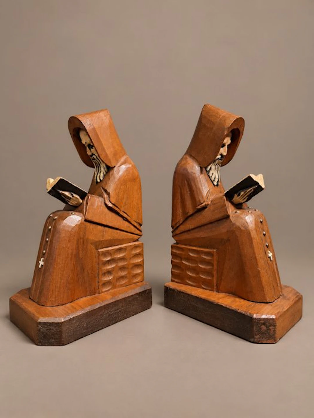 Bookends - Wood - Monk bookends