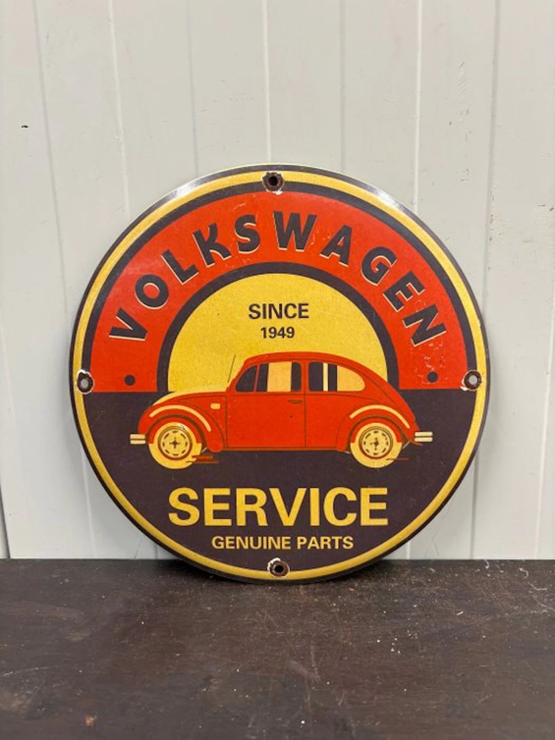 Volkswagen Kever – Service Genuine Parts – Rond Emaille...