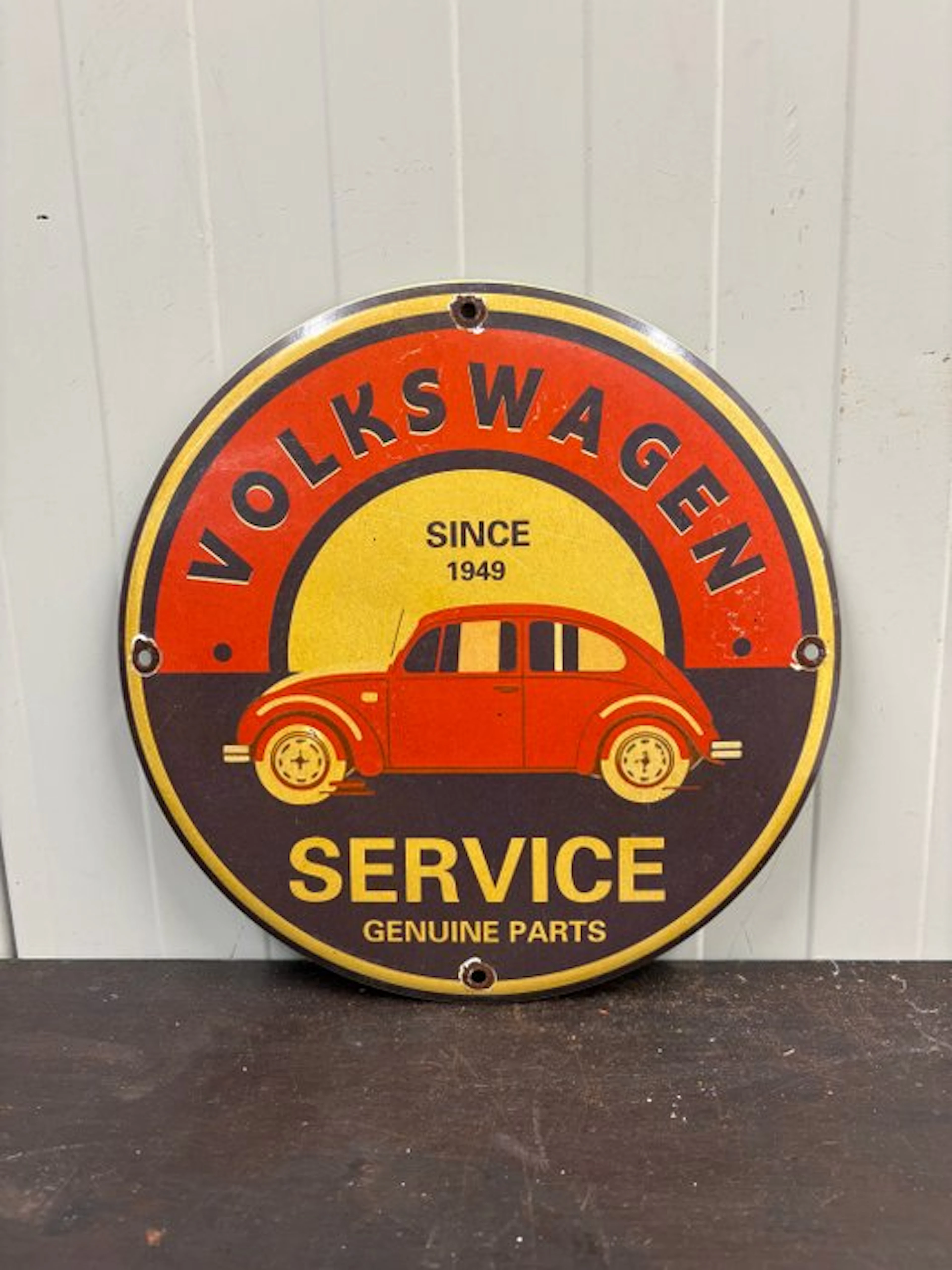 Volkswagen Kever – Service Genuine Parts – Rond Emaille...