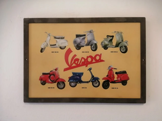 Piaggio - Vespa advertising sign - Villemot - Advertising sign - 1970 - Metal