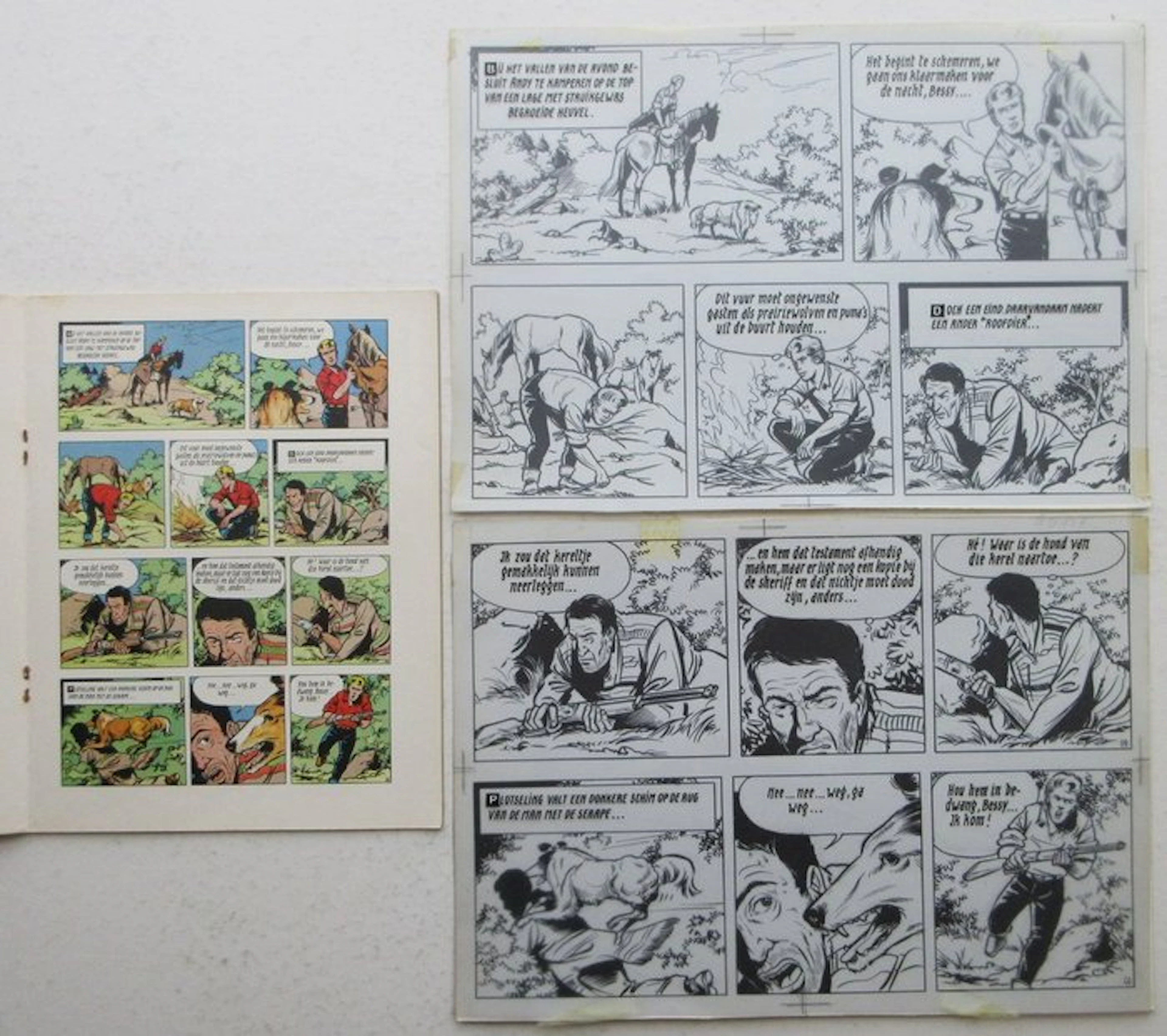 Bessy 85 - Originele pagina (p.15) - De drie vlechten - 1 original page - 1970