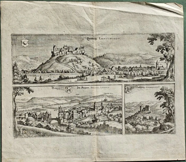 Italy - Bird's-eye view of the Swiss towns of Lenzburg