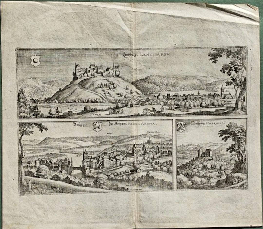 Italy - Bird's-eye view of the Swiss towns of Lenzburg