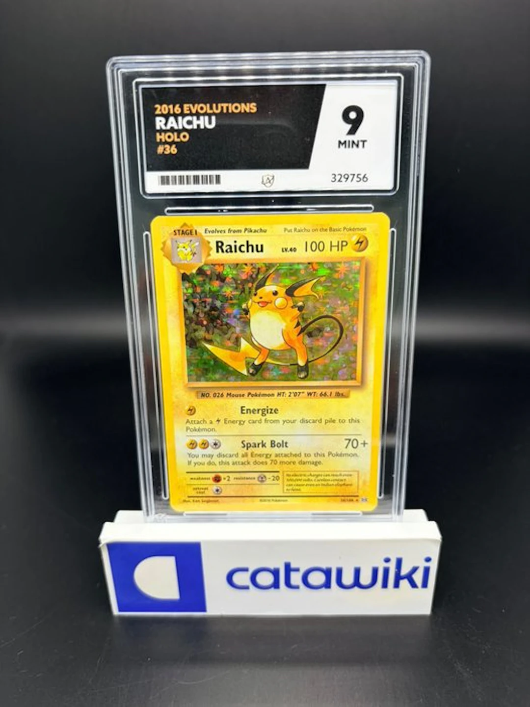 Pokémon - 1 Graded card - Raichu Holo - XY Evolutions ACE...