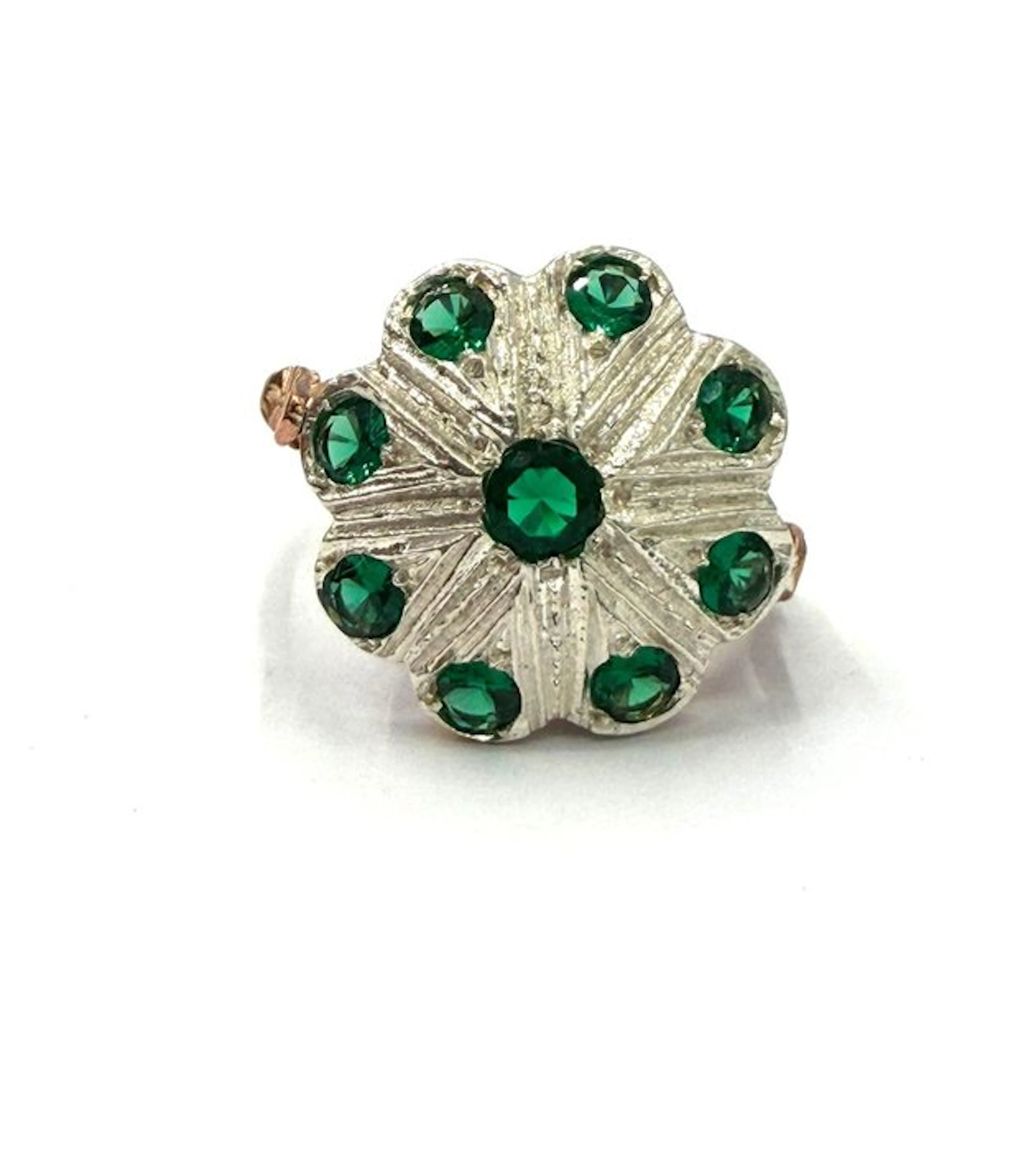 No reserve price - Ring - 9 kt. Rose gold, Silver Spinel