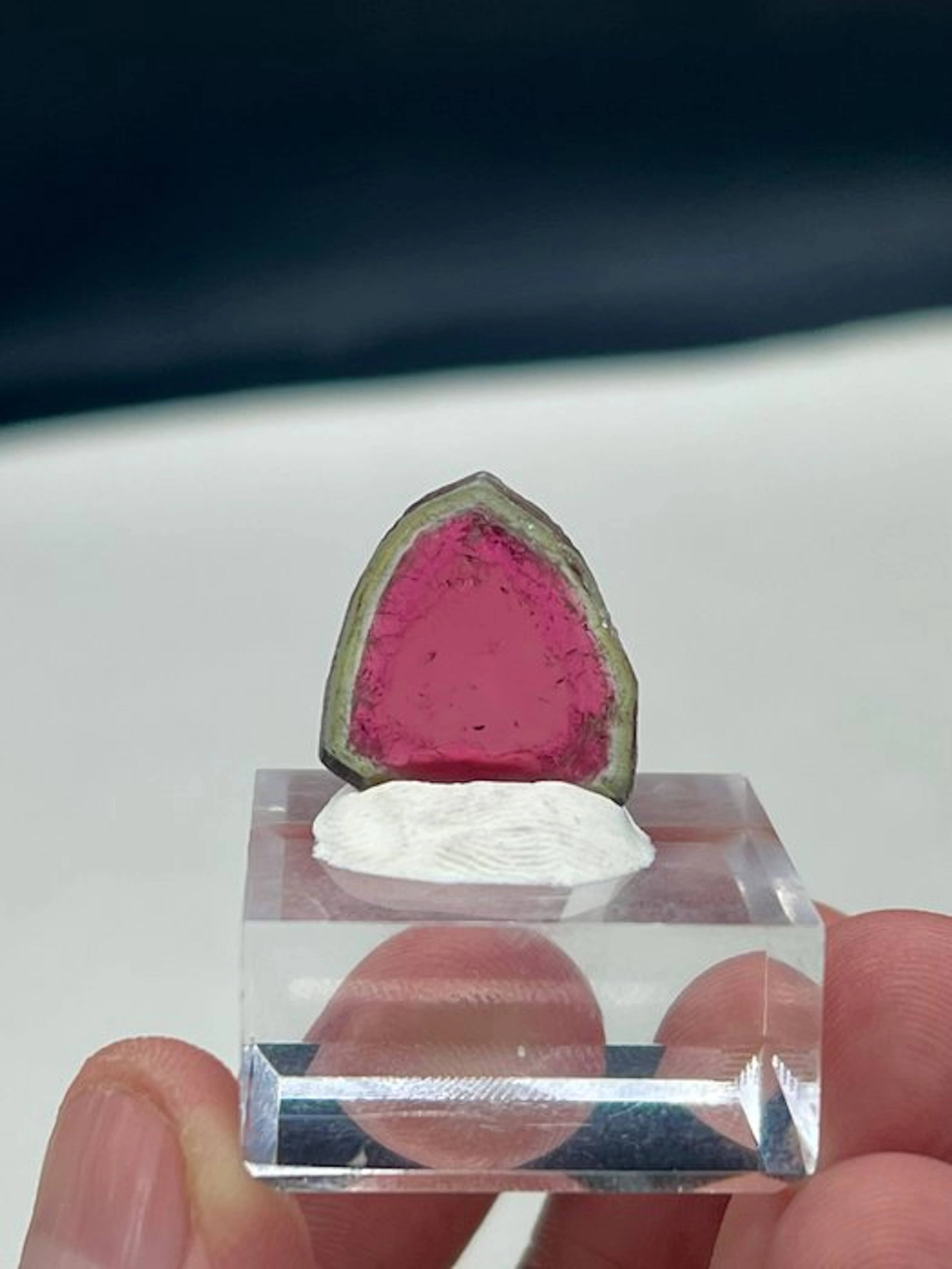 Watermelon tourmaline Slices - Height: 15 mm - Width: 15 mm- 2 g - (1)