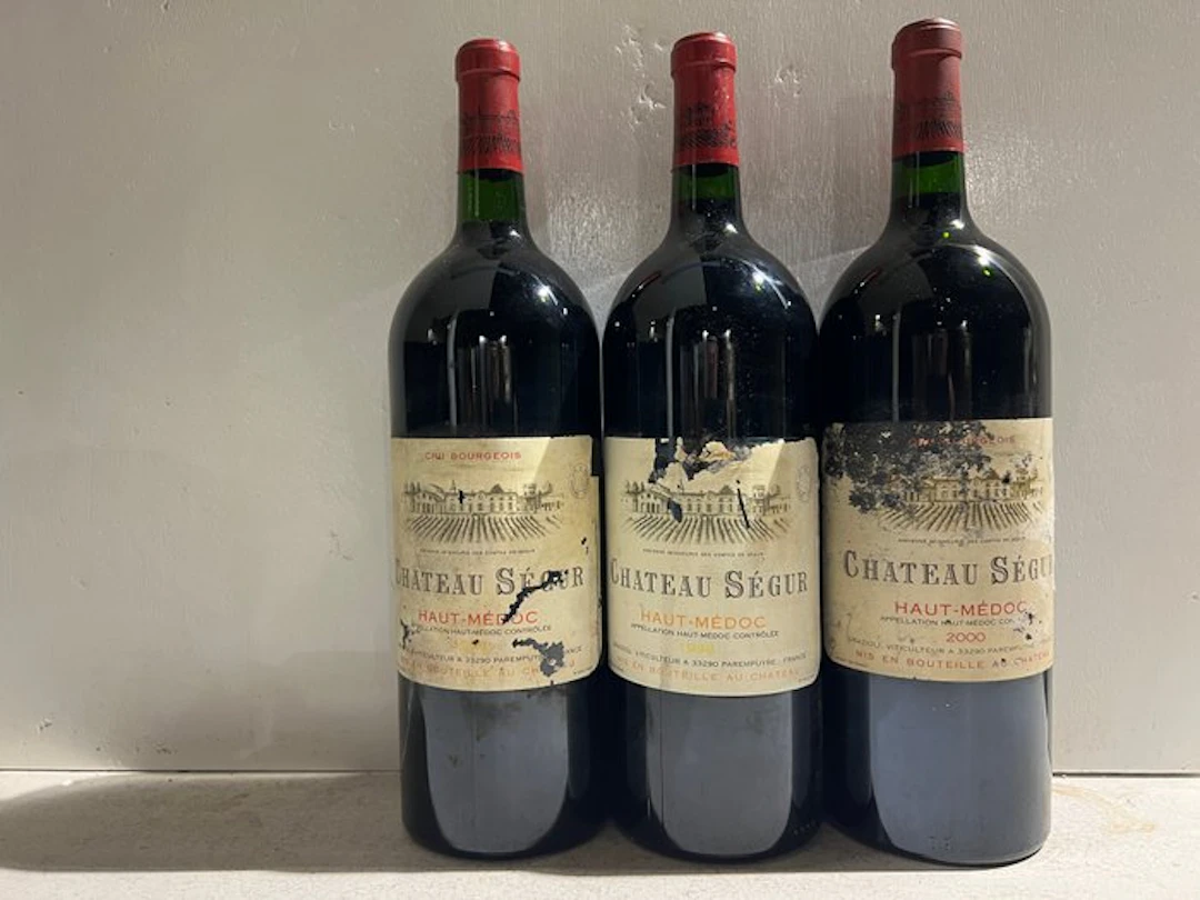 1998 (2x), 2000 Chateau Ségur - Haut-Médoc Cru Bourgeois - 3 Magnums (1.5L)