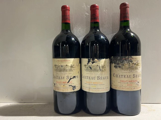 1998 (2x), 2000 Chateau Ségur - Haut-Médoc Cru Bourgeois - 3 Magnums (1.5L)