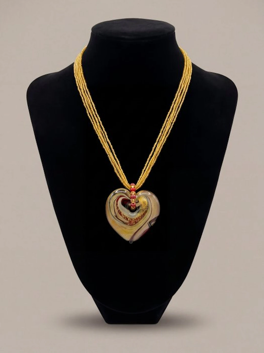 Murano glass - Necklace - 24K gold leaf necklace