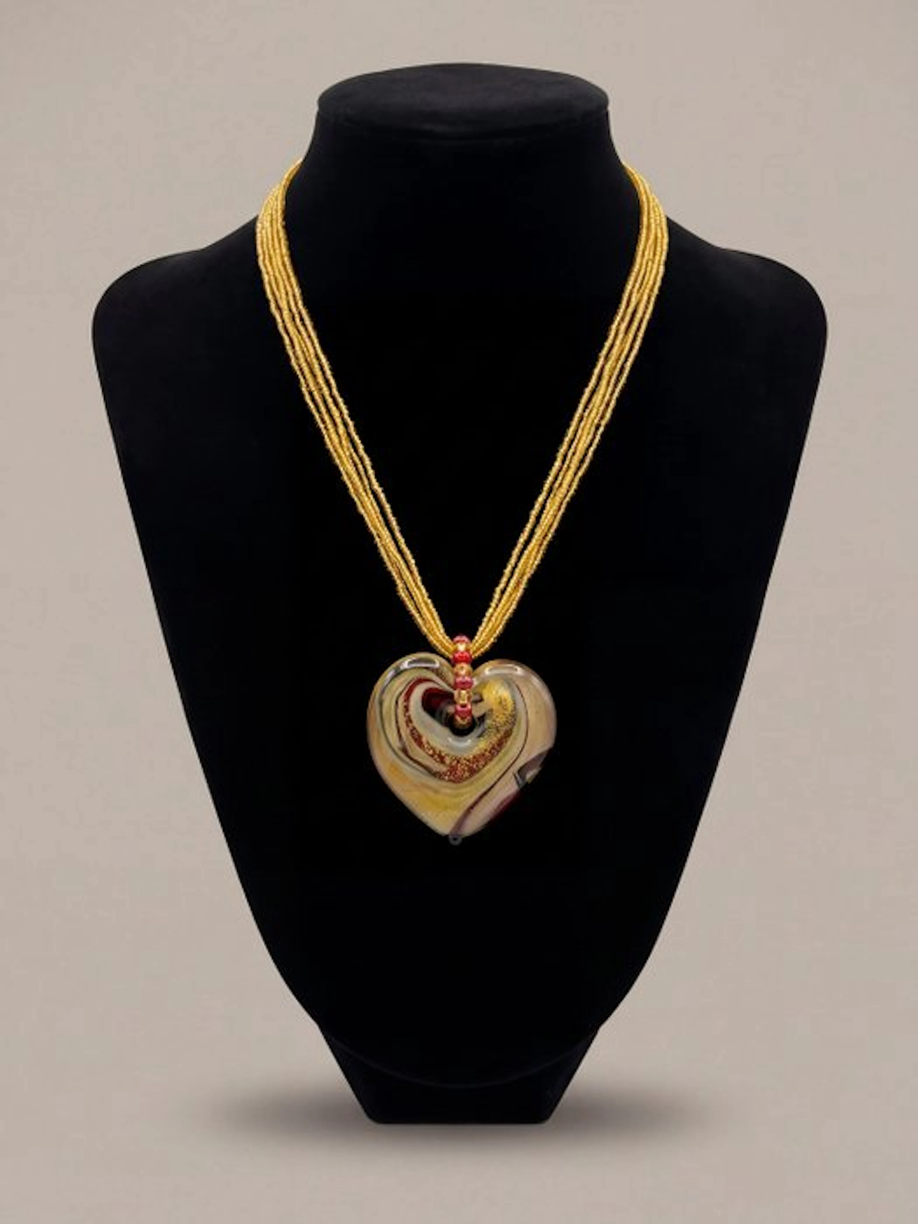Murano glass - Necklace - 24K gold leaf necklace