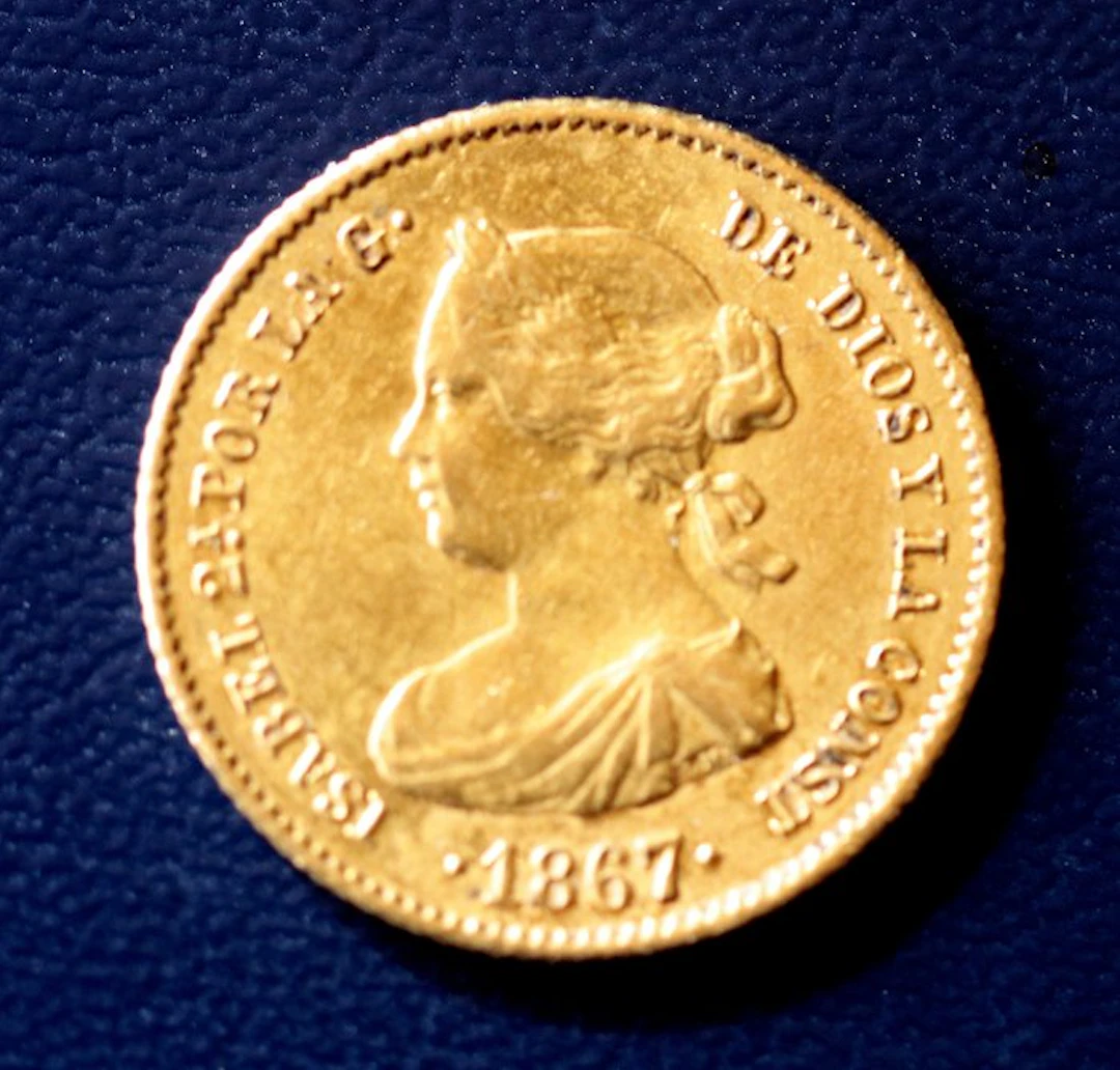 Spain. Isabel II. 4 Escudos 1867 Madrid (No reserve price)