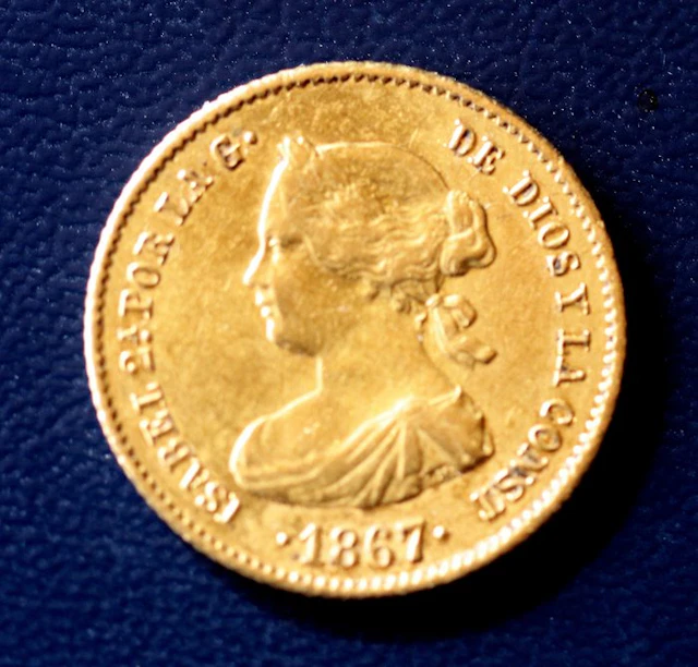 Spain. Isabel II. 4 Escudos 1867 Madrid (No reserve price)