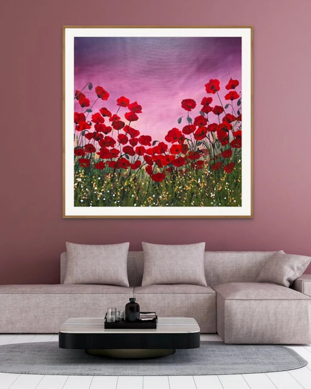 Alla Faber - Crimson Reverie. Serie: Poppies XL