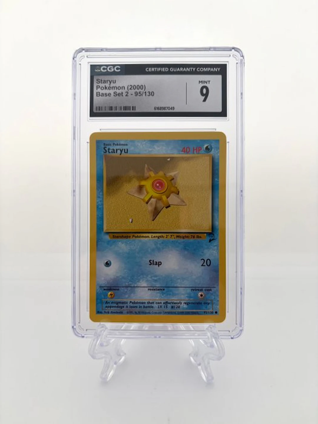 Pokémon - 1 Graded card - Staryu - Base Set 2 - 95/130 - 2000 - CGC 9