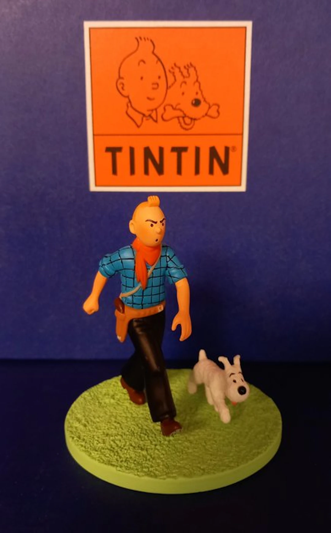 Figurine - Diorama Moulinsart - Tintin cowboy - Resin