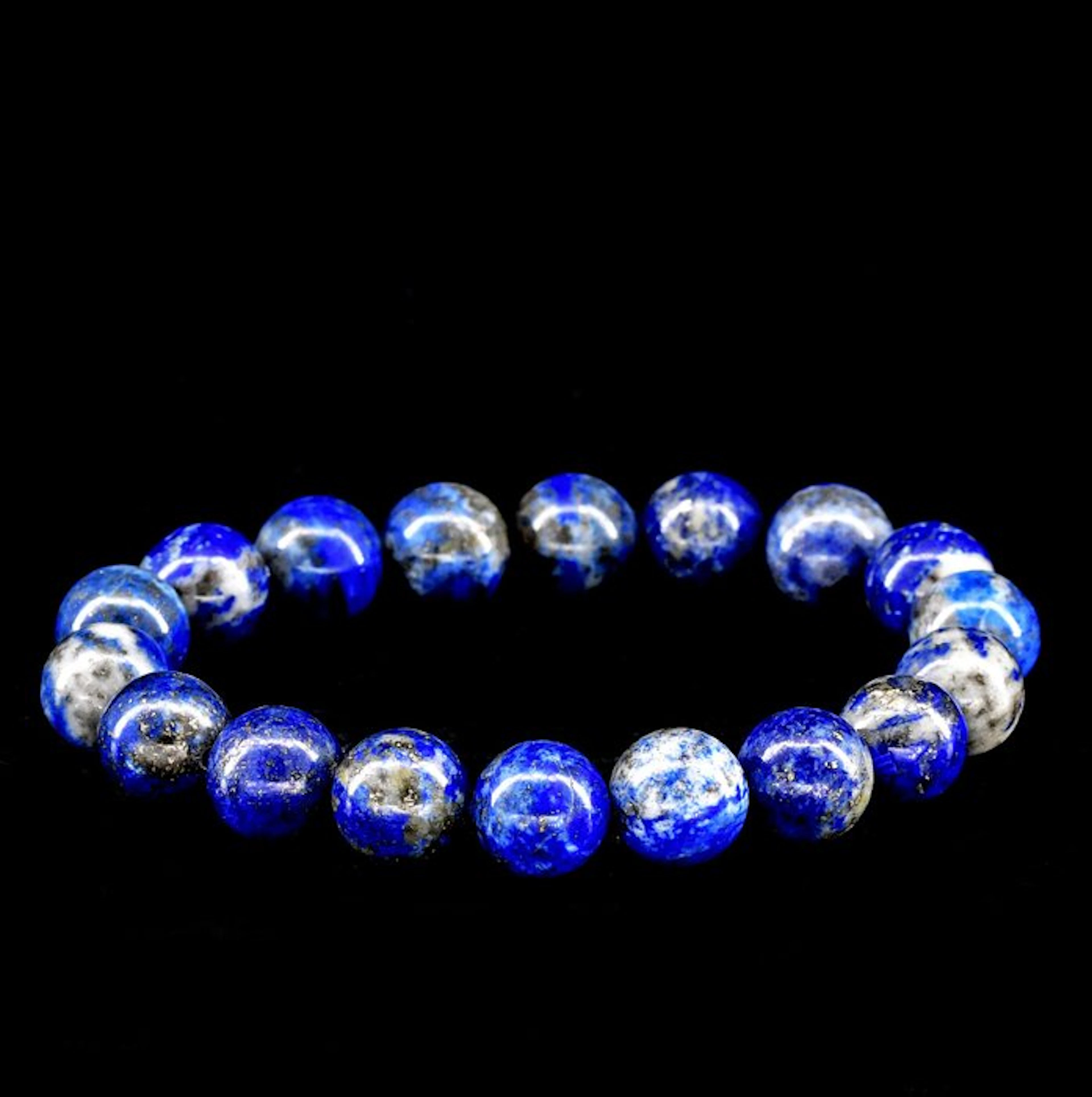 First-quality natural lapis lazuli with pyrite inclusions
