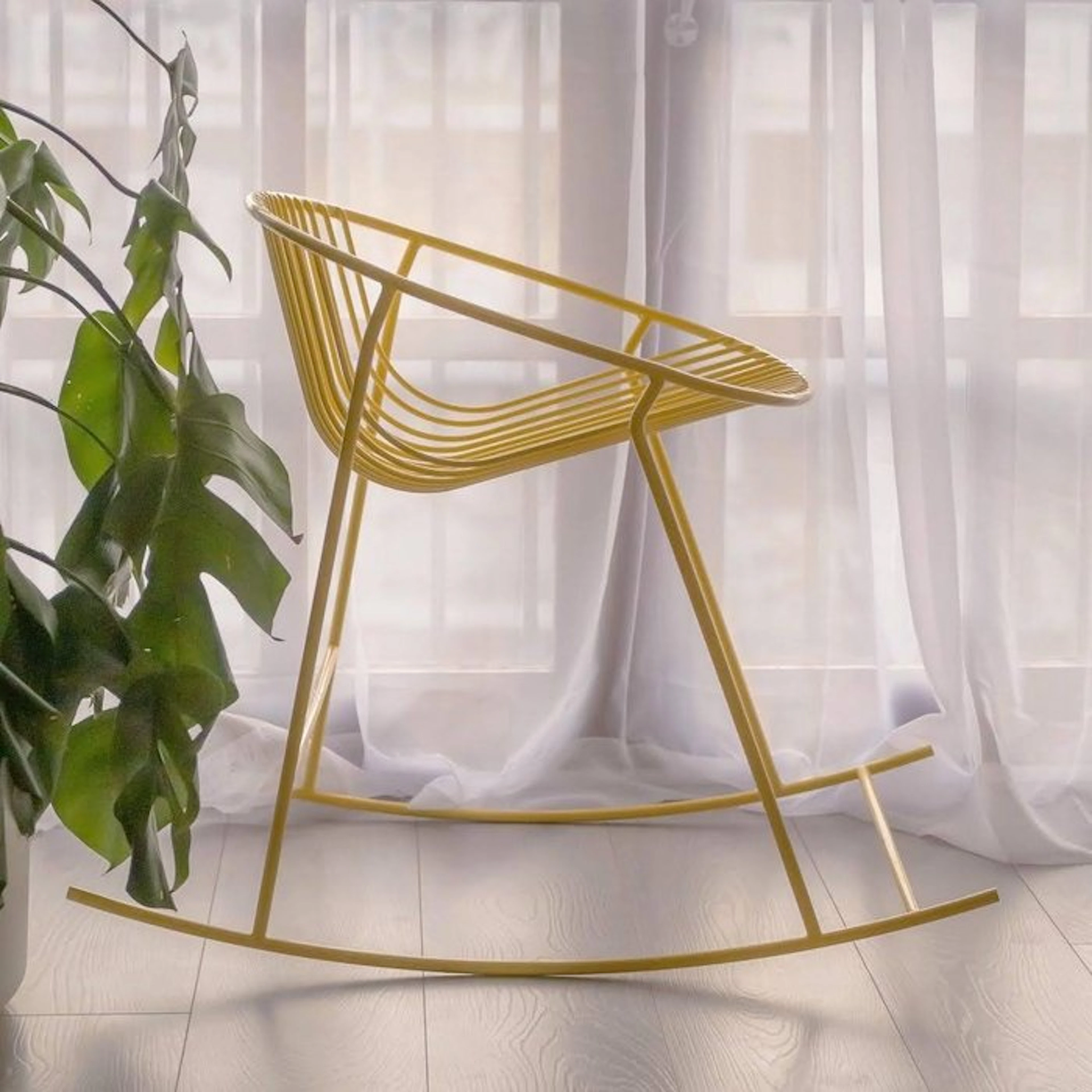 Equilibri-furniture - Viewport Studio - Rocking chair - Shell - Iron