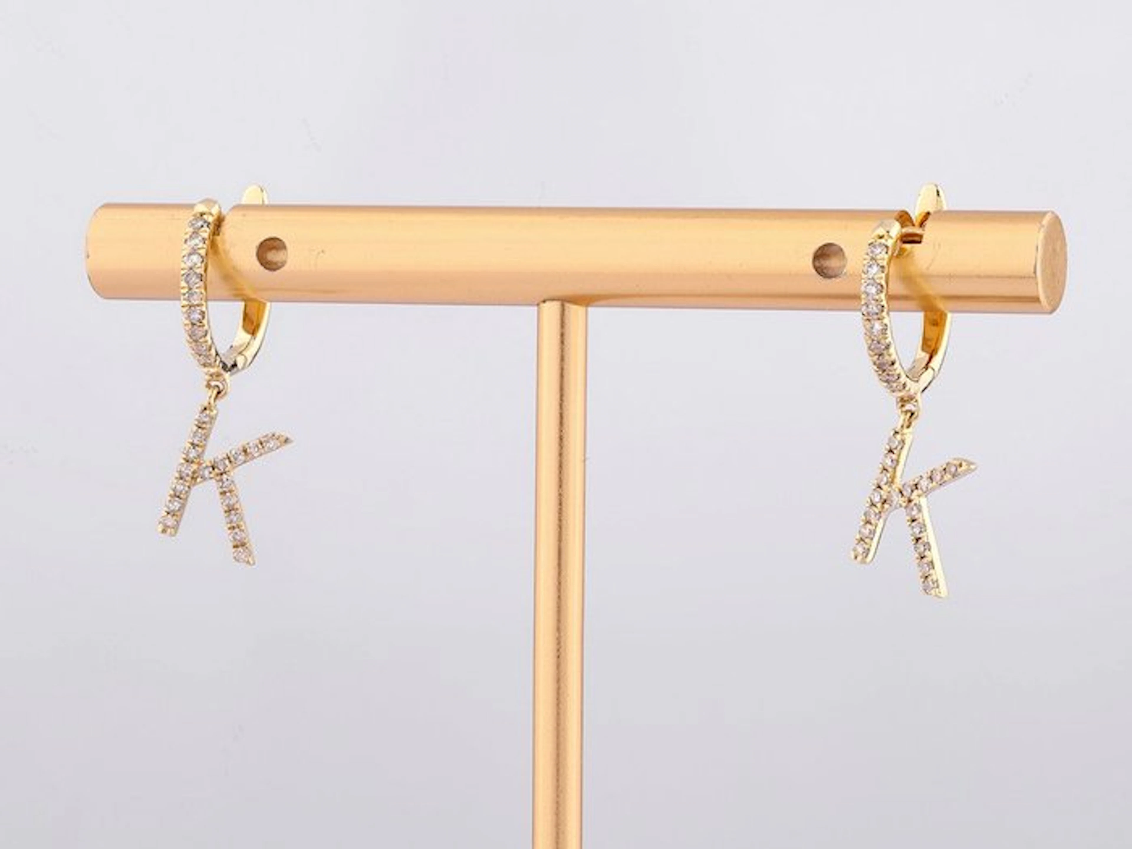 Earrings - 14 kt. Yellow gold - 0.24ct. tw. Diamond (Natural)