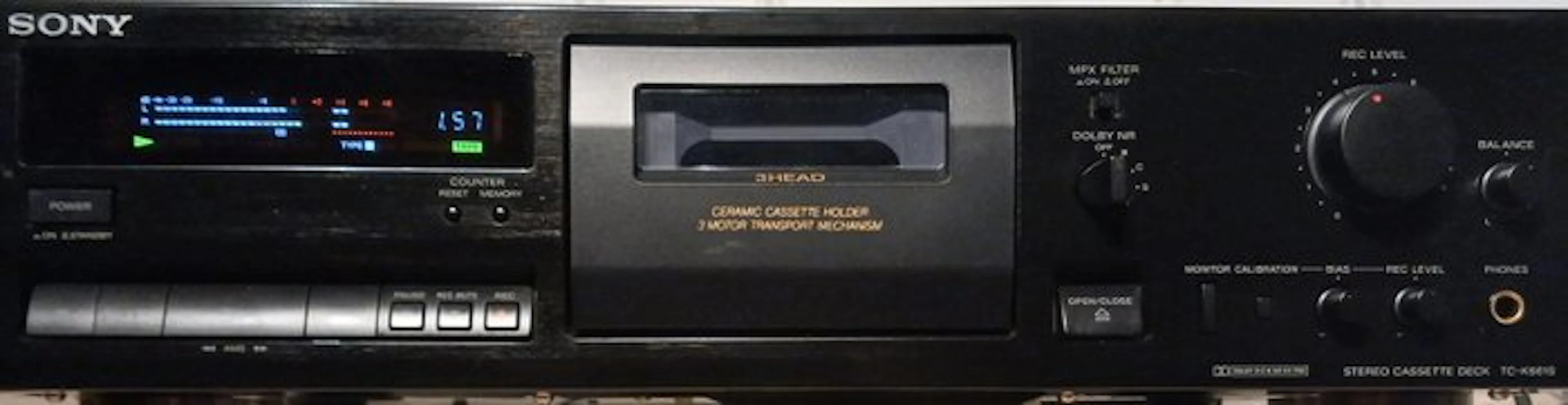 Sony - TC-K661S / 3-Head Single Stereo Audio-cassette deck