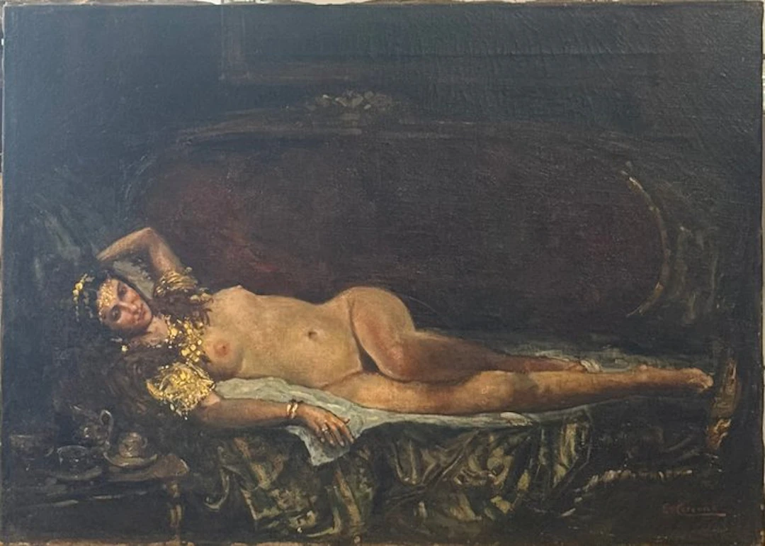 Ettore Cercone (1850-1896), Attr. - Nudo di Odalisca