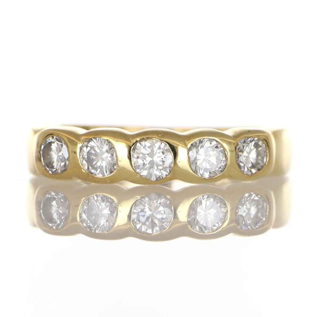 No reserve price - Ring - 18 kt. Yellow gold Diamond (Natural)