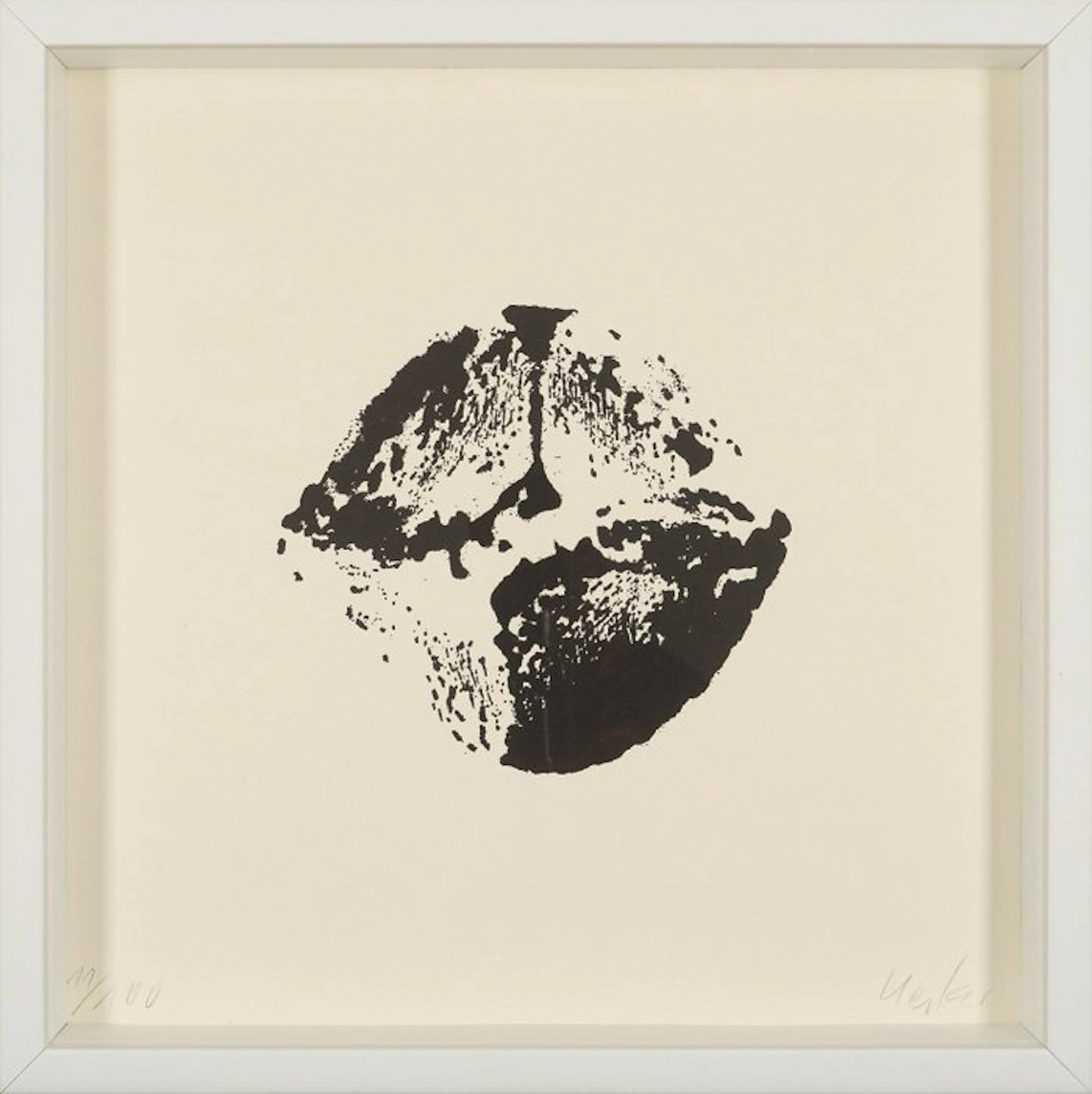 Günther Uecker (1930) - Originale Zink-Klischee - Signiert - 1970 - gerahmt