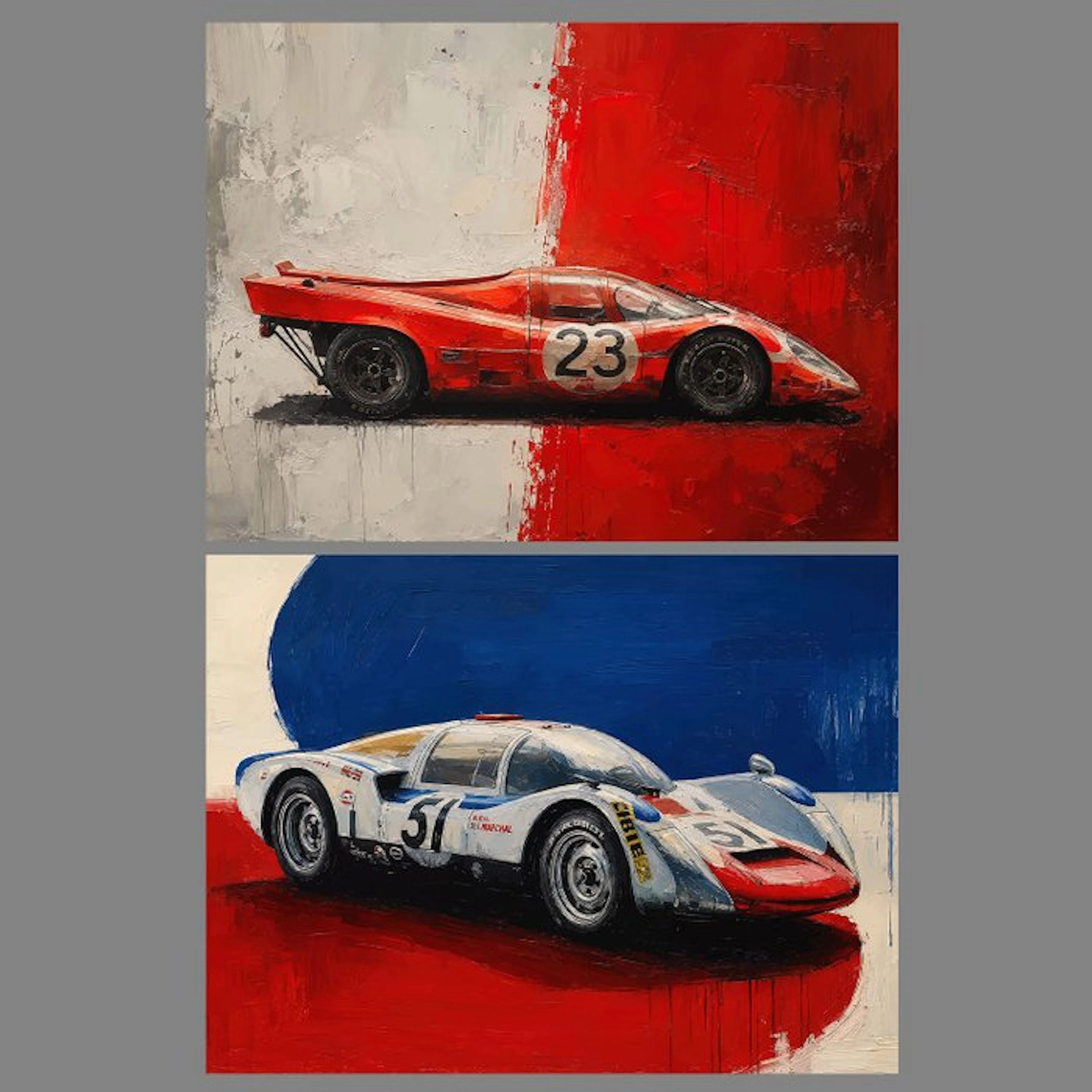 Alberto Ricardo - XL - Duelo en la Pista: Porsche 917K #23 y Lola T70 #51