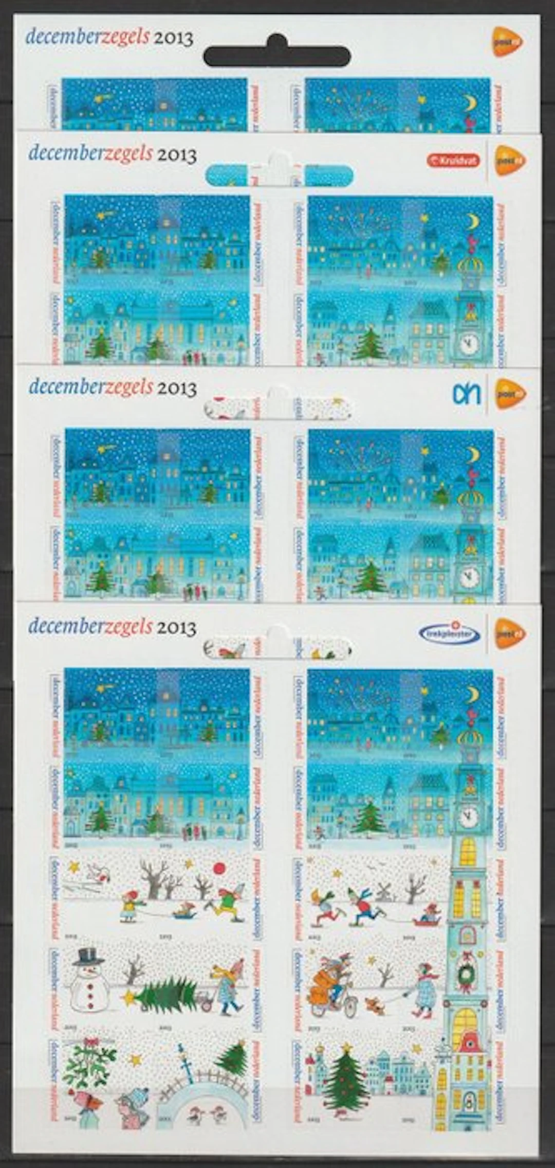 Netherlands - All variants of December stamps 2013 - V3113-3132