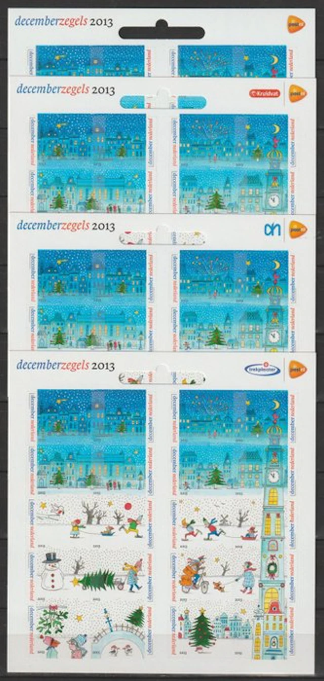 Netherlands - All variants of December stamps 2013 - V3113-3132