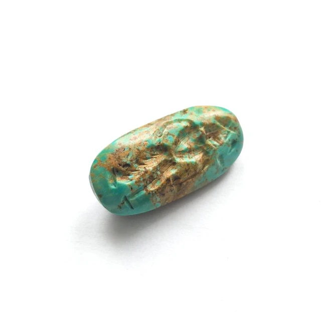 Minor Asian Lazurite Ruler's Portrait Cabochon Bead Intaglio - 30 mm