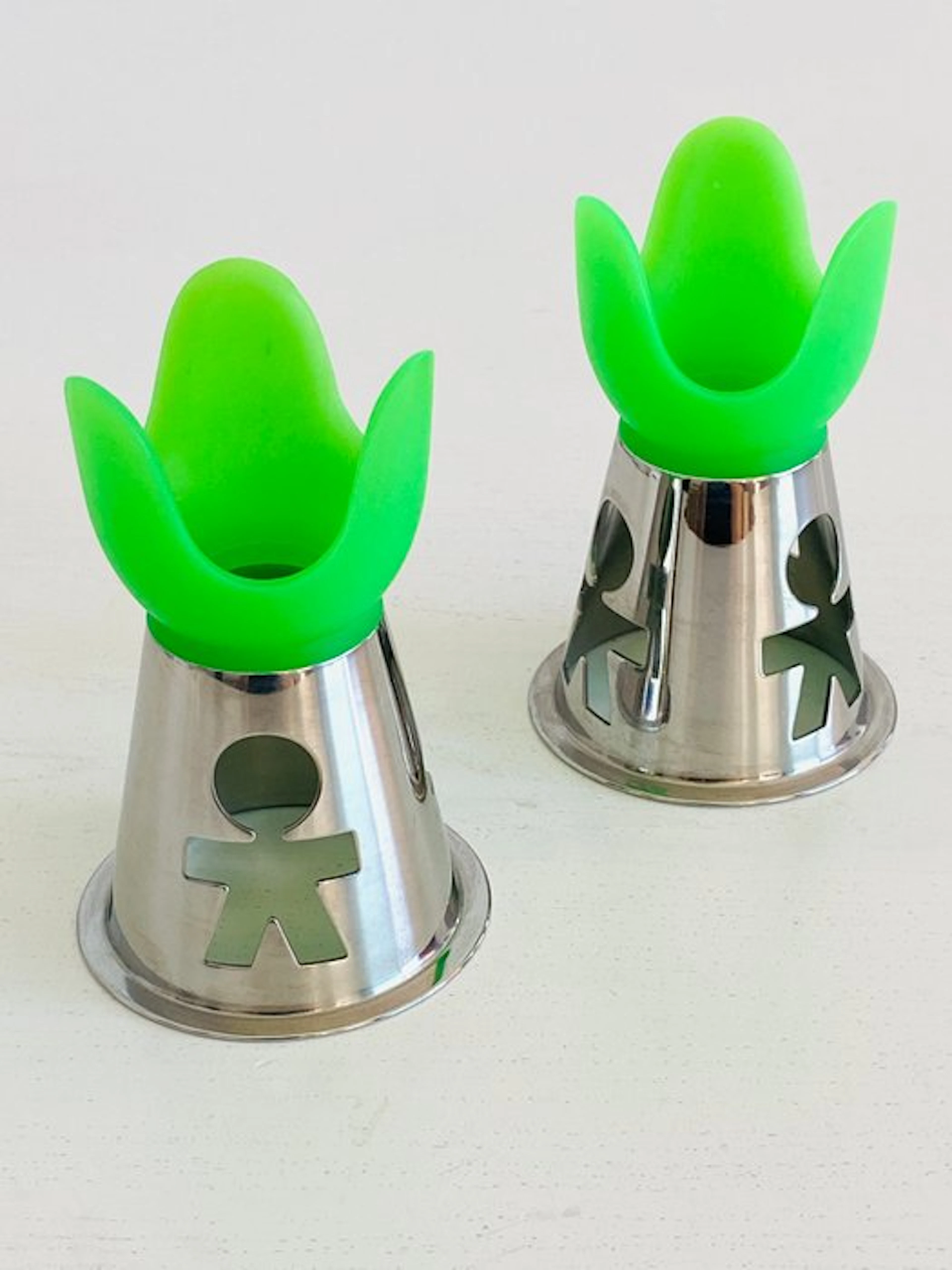 Alessi - Kong Kong - Egg cup (2) - Girotondo - Steel