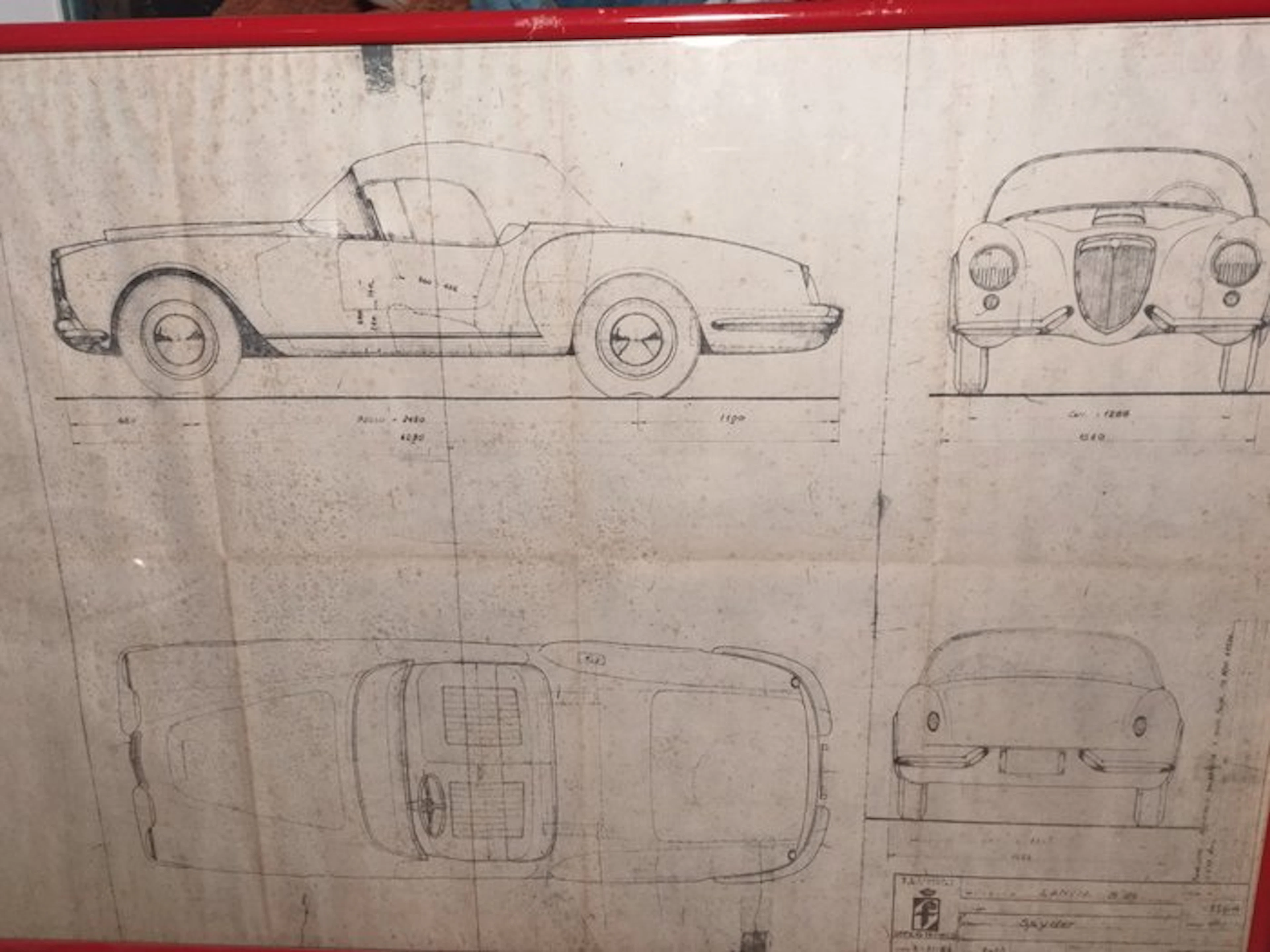 Unknown artist - LANCIA B24 Spyder