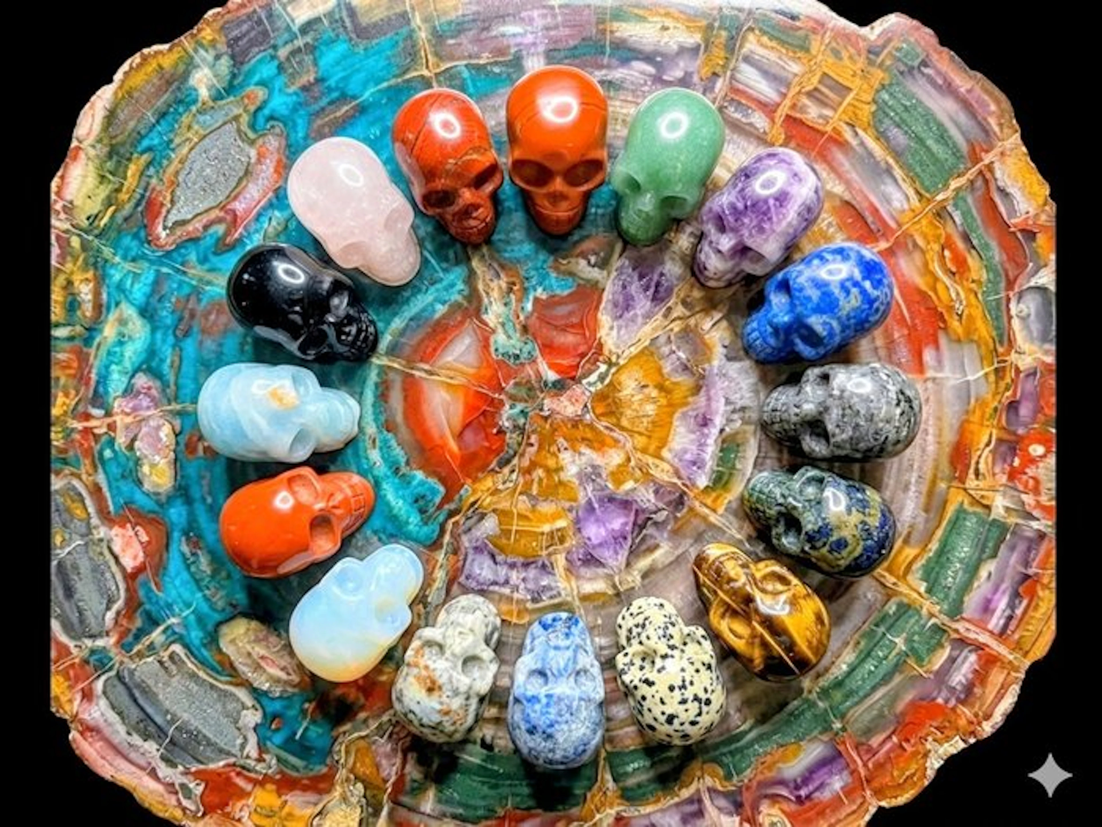 Agate Skull - Height: 50 mm - Width: 40 mm- 1400 g - (17)